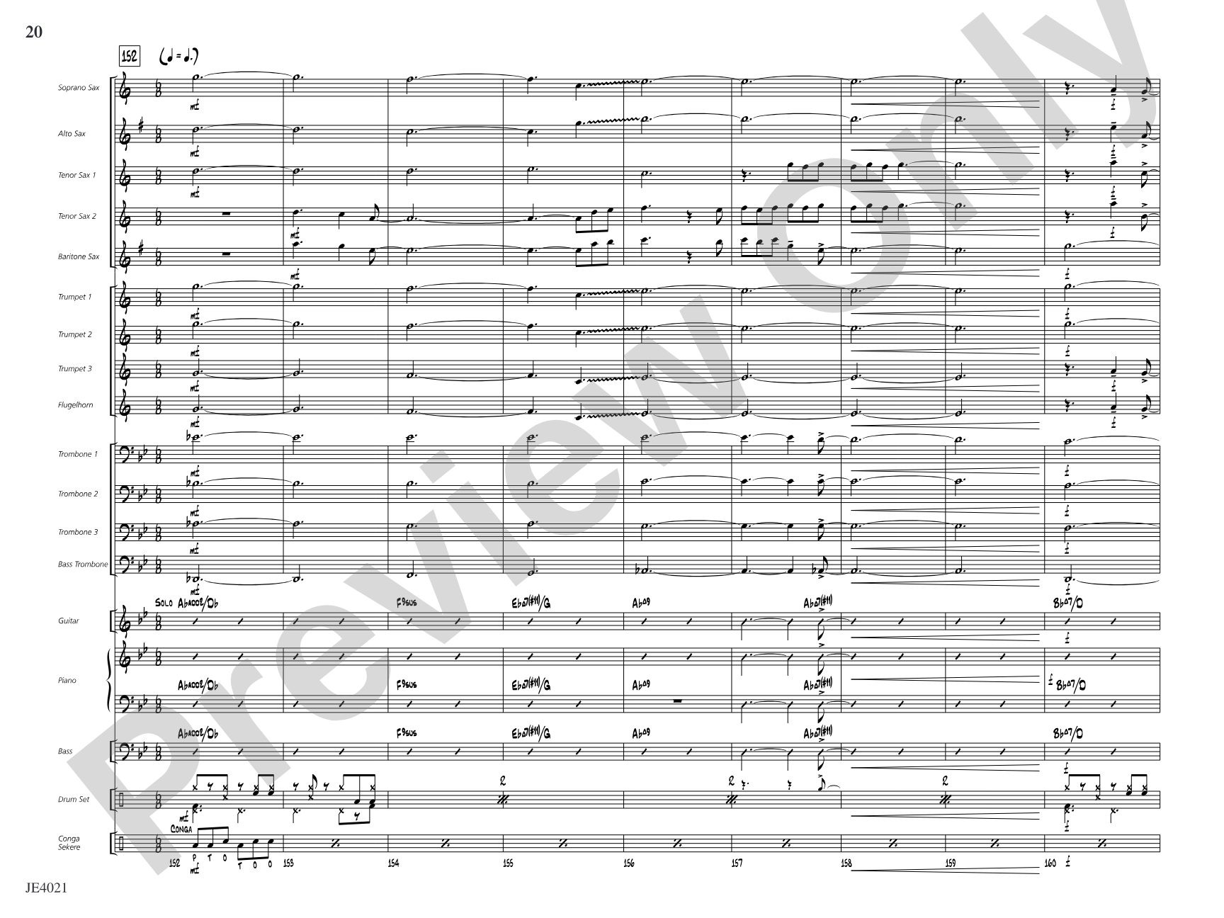 Techénko: Jazz Ensemble Conductor Score & Parts