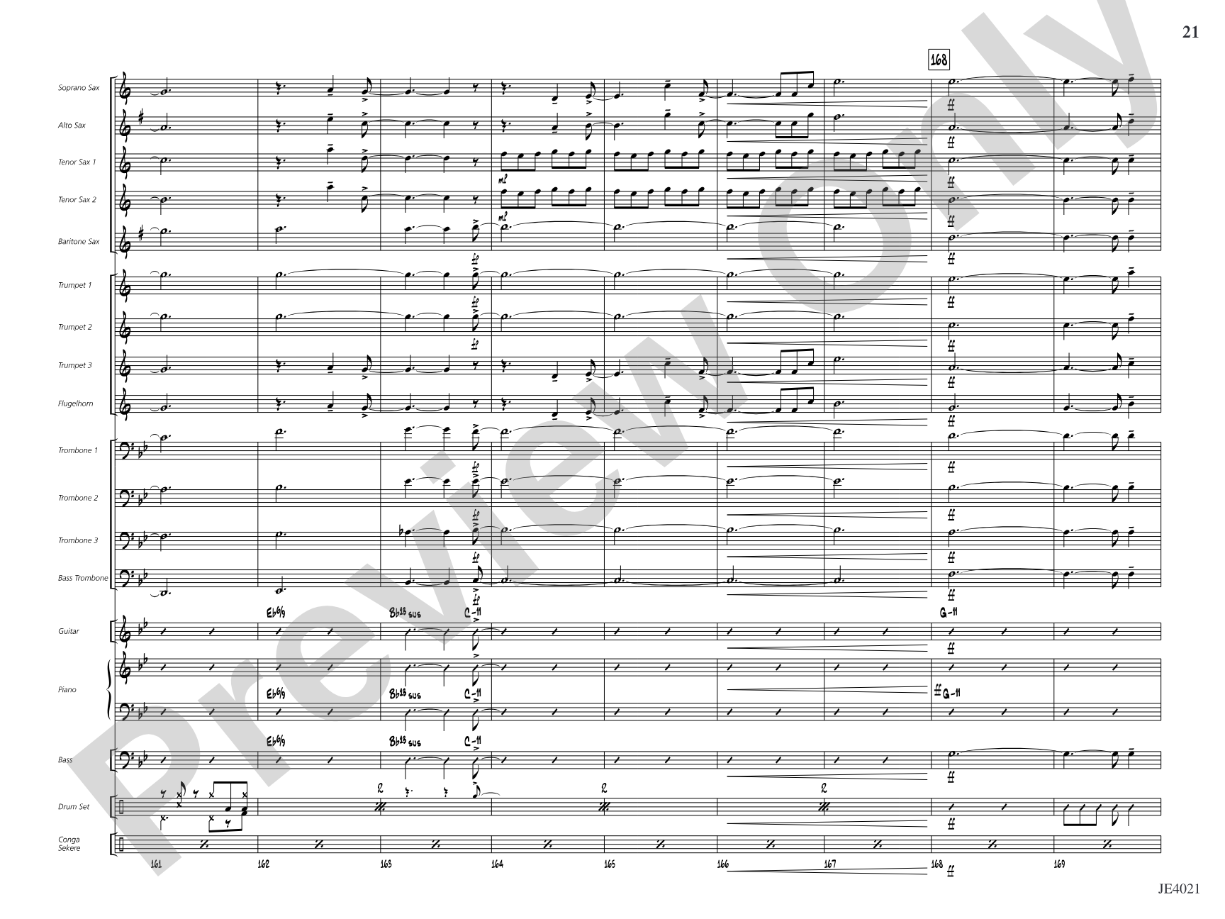 Techénko: Jazz Ensemble Conductor Score & Parts