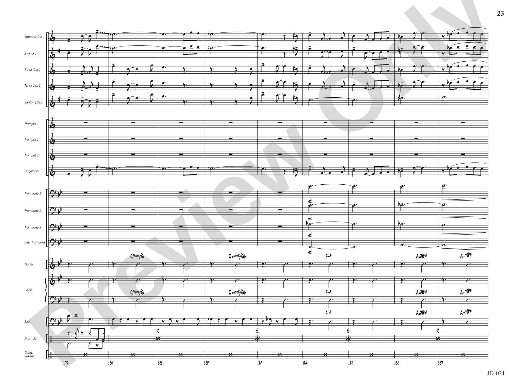 Techénko: Jazz Ensemble Conductor Score & Parts