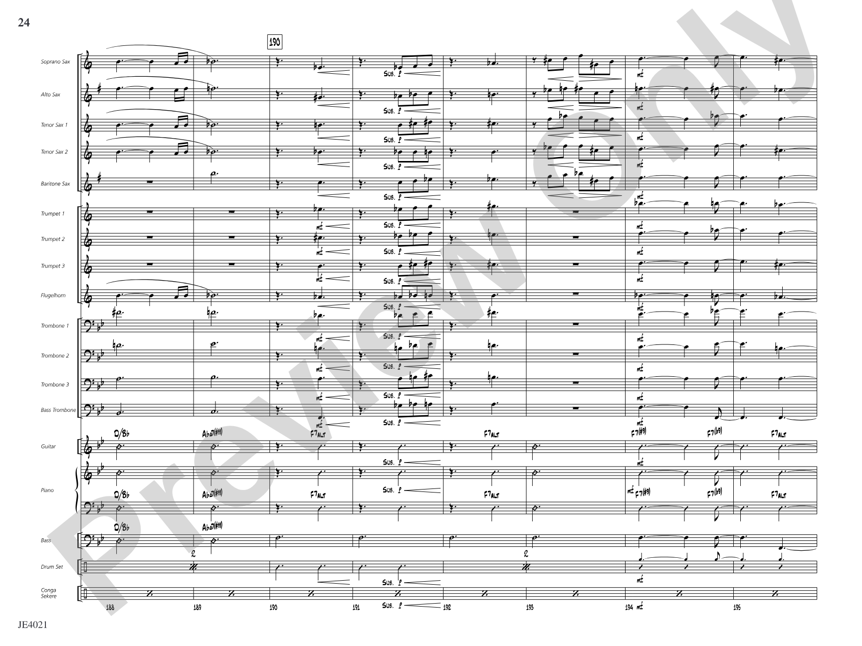 Techénko: Jazz Ensemble Conductor Score & Parts