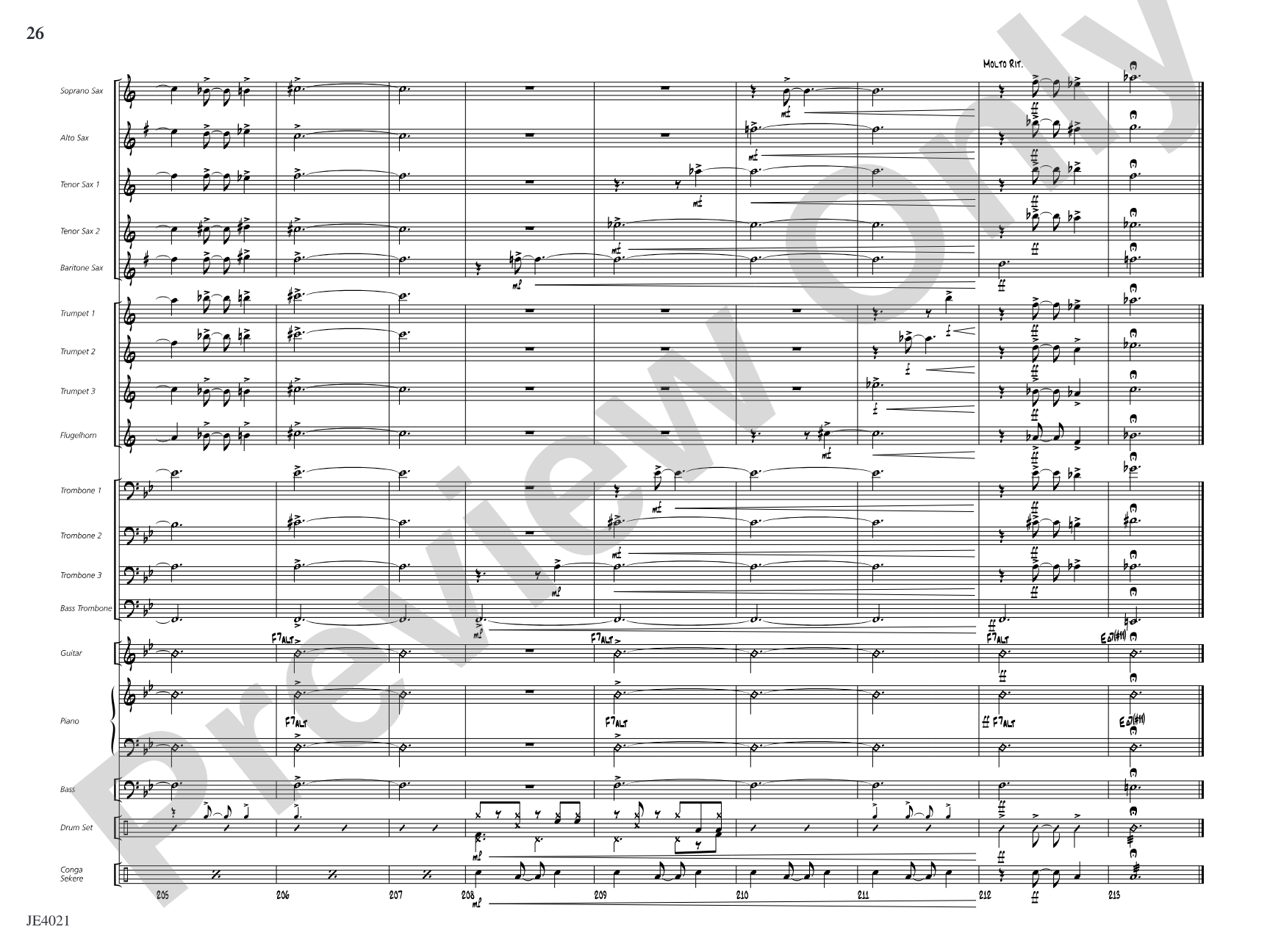 Techénko: Jazz Ensemble Conductor Score & Parts