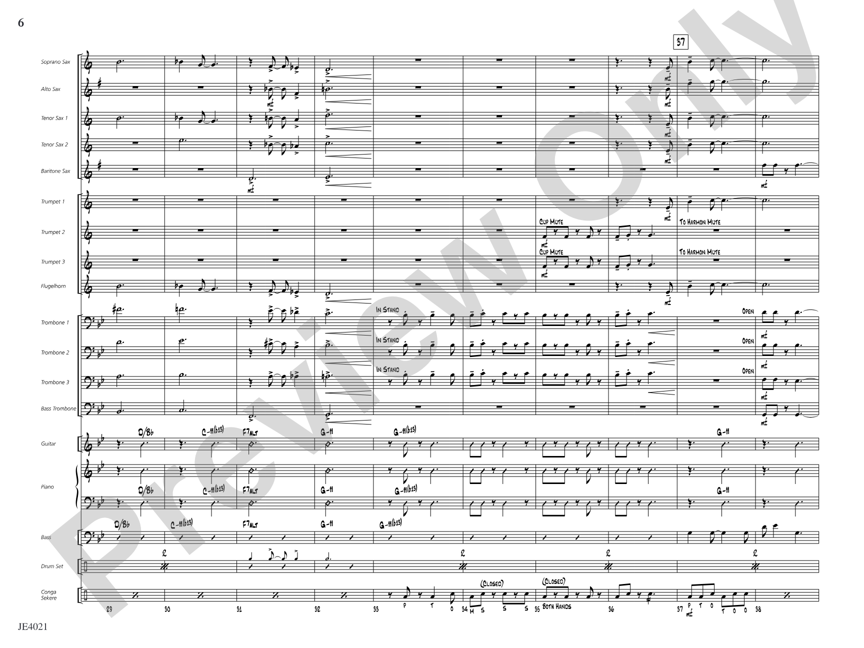 Techénko: Jazz Ensemble Conductor Score & Parts