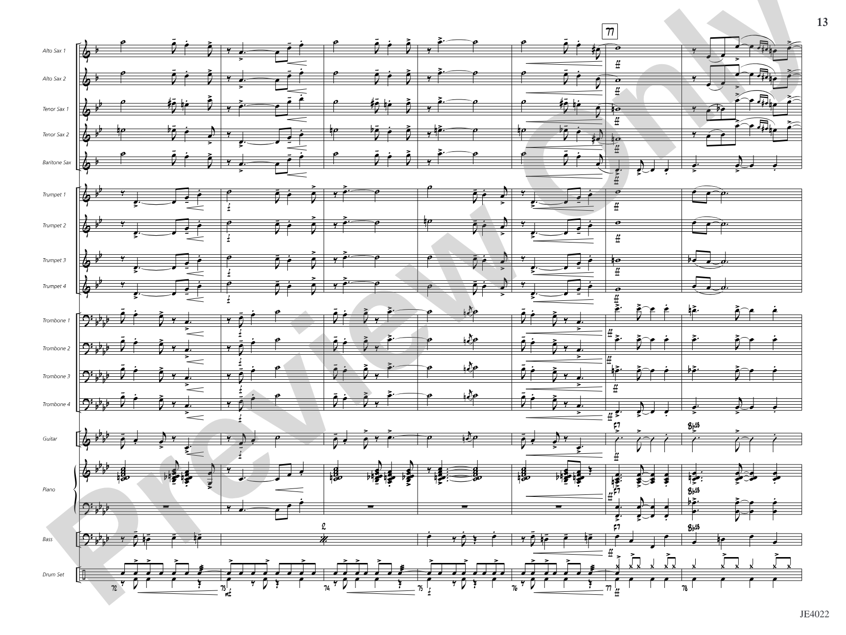 Go Where I Send Thee: Jazz Ensemble Conductor Score & Parts