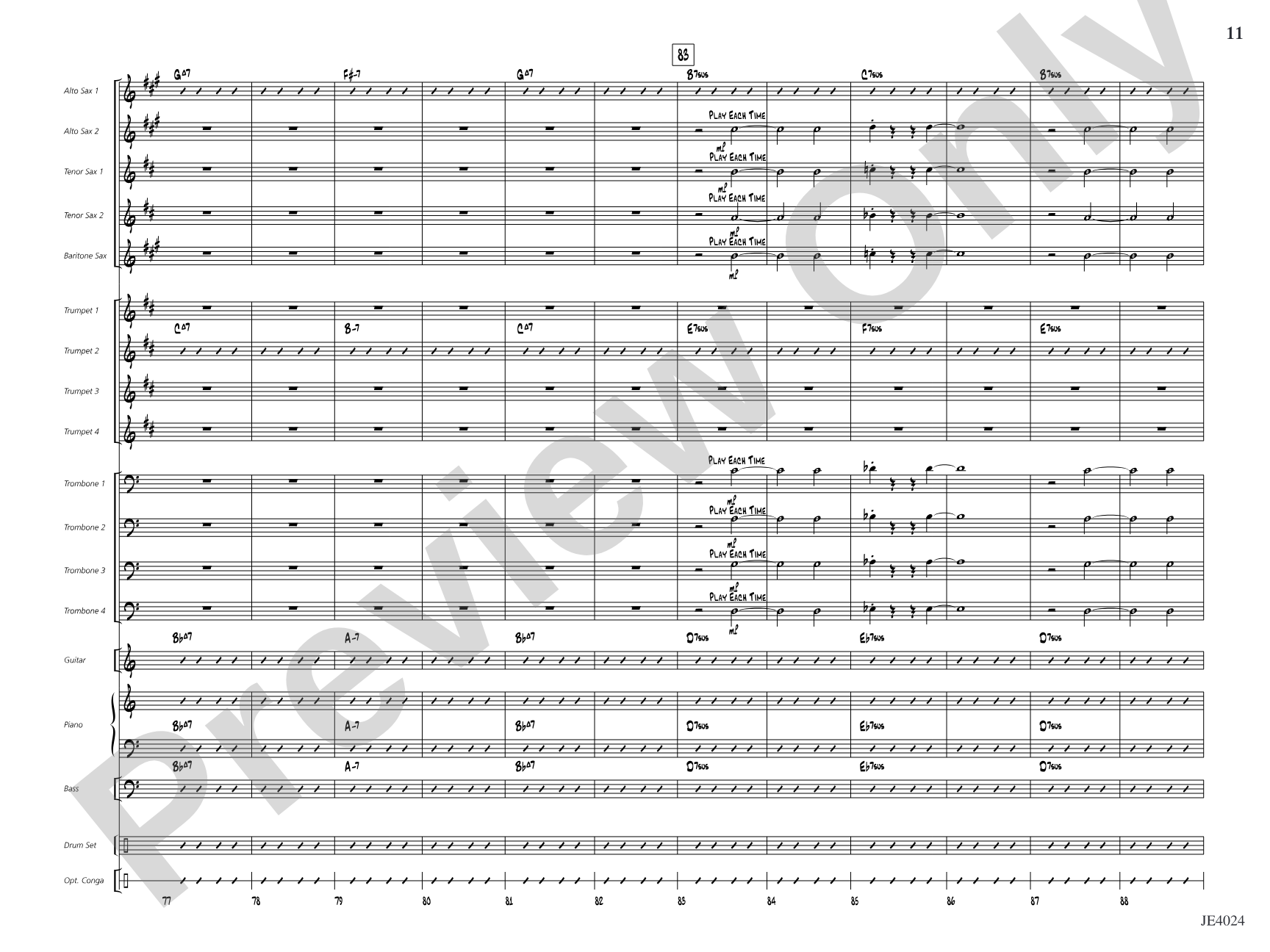 Suspension Bridge: Jazz Ensemble Conductor Score & Parts
