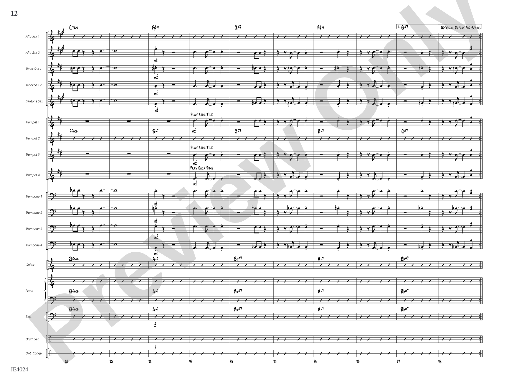 Suspension Bridge: Jazz Ensemble Conductor Score & Parts