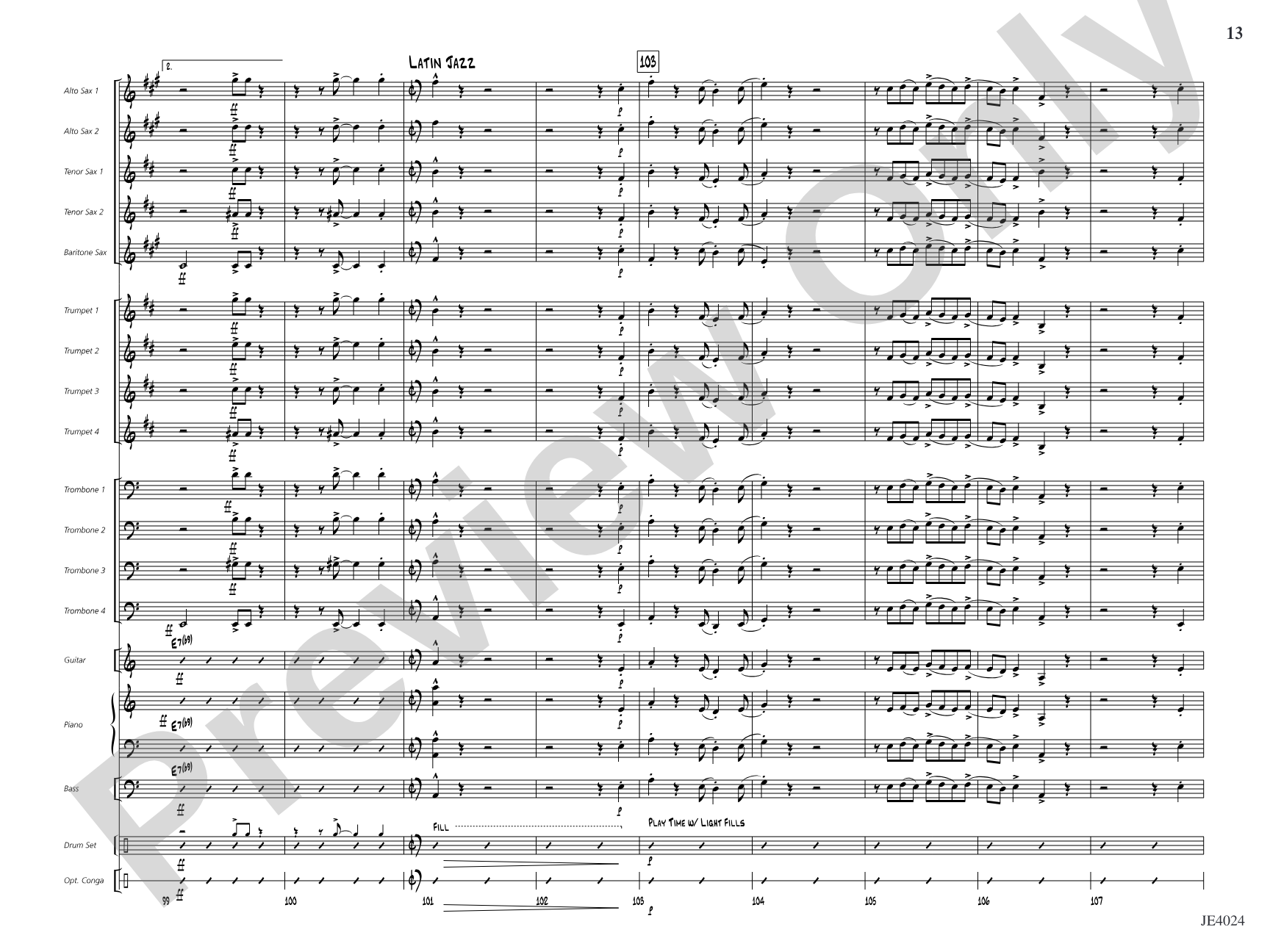 Suspension Bridge: Jazz Ensemble Conductor Score & Parts
