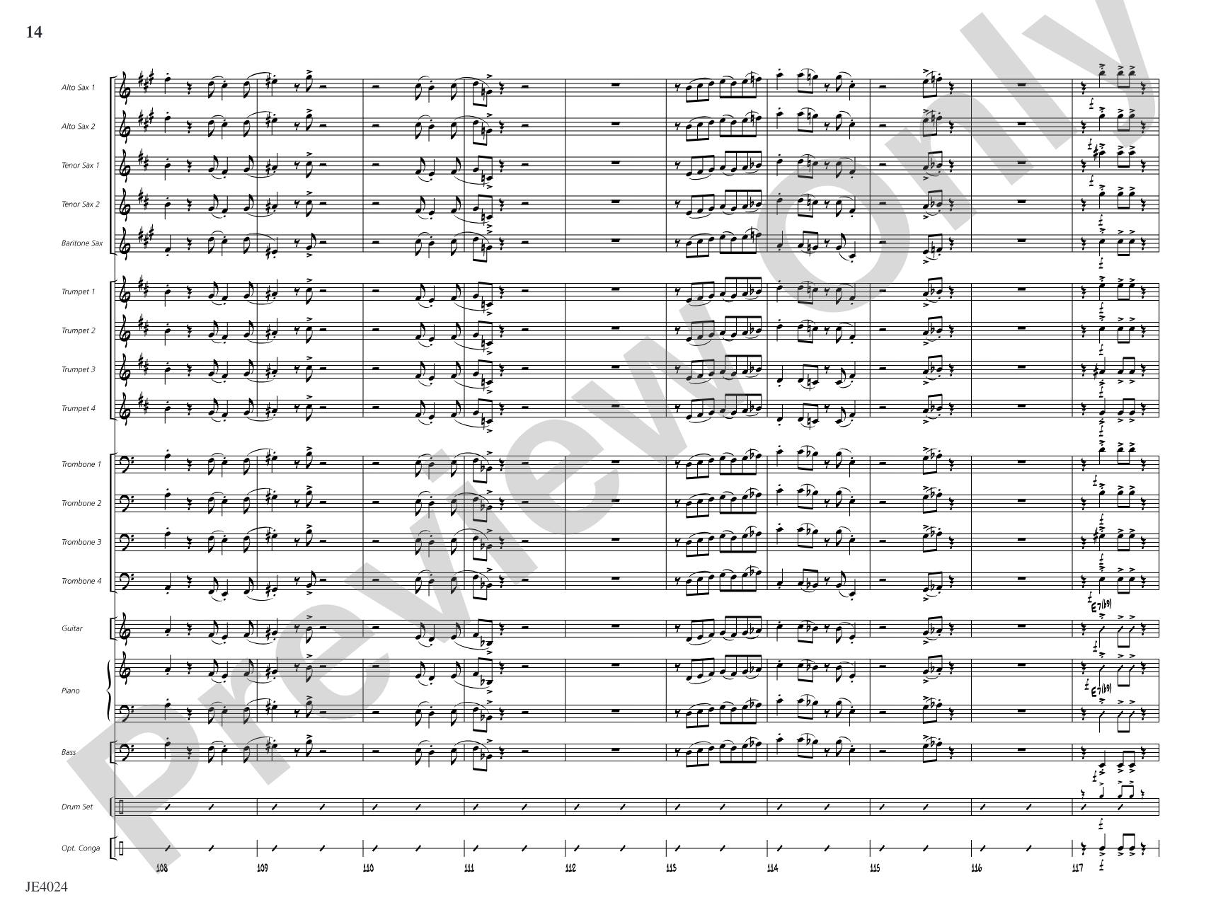 Suspension Bridge: Jazz Ensemble Conductor Score & Parts