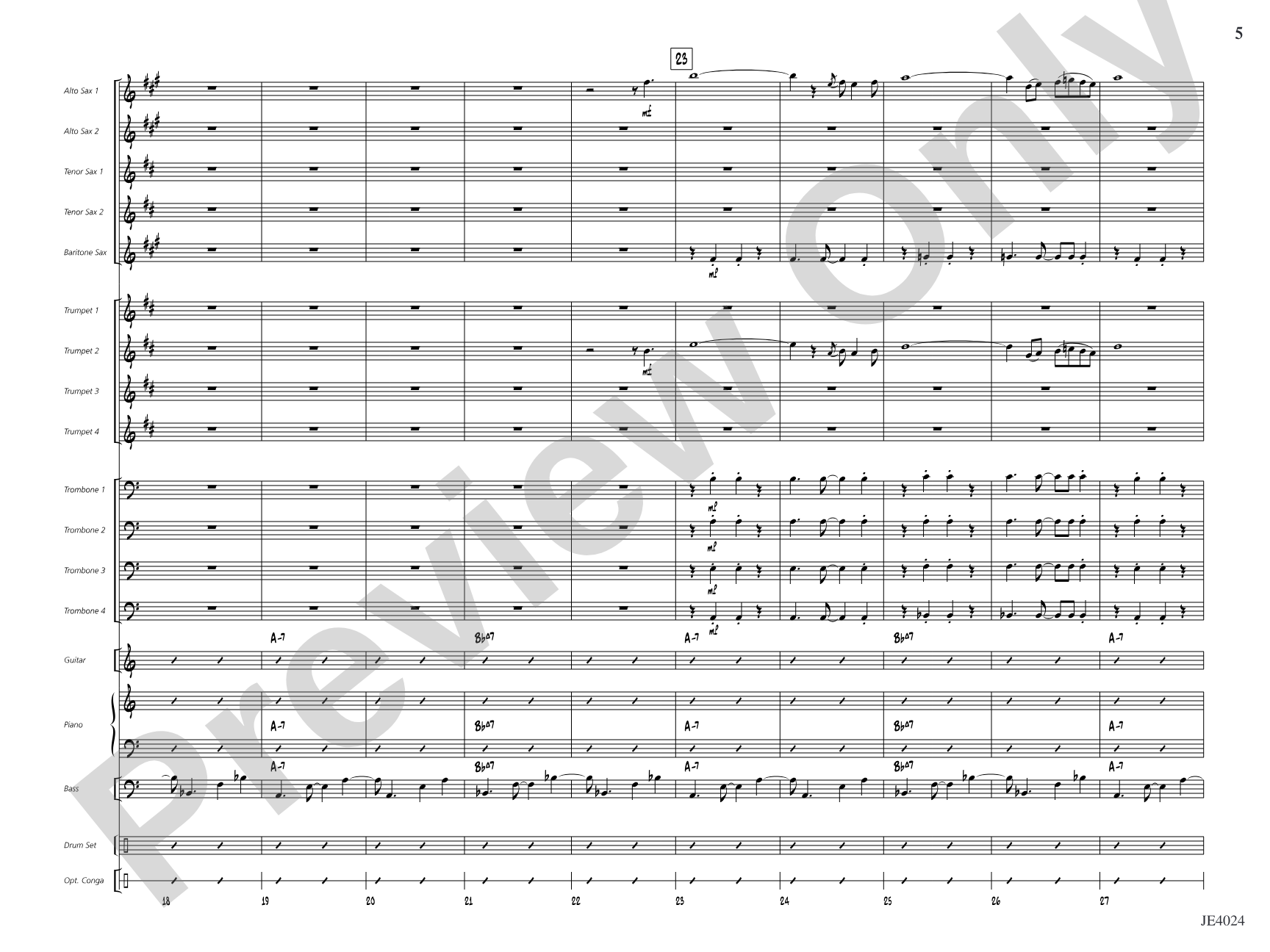 Suspension Bridge: Jazz Ensemble Conductor Score & Parts