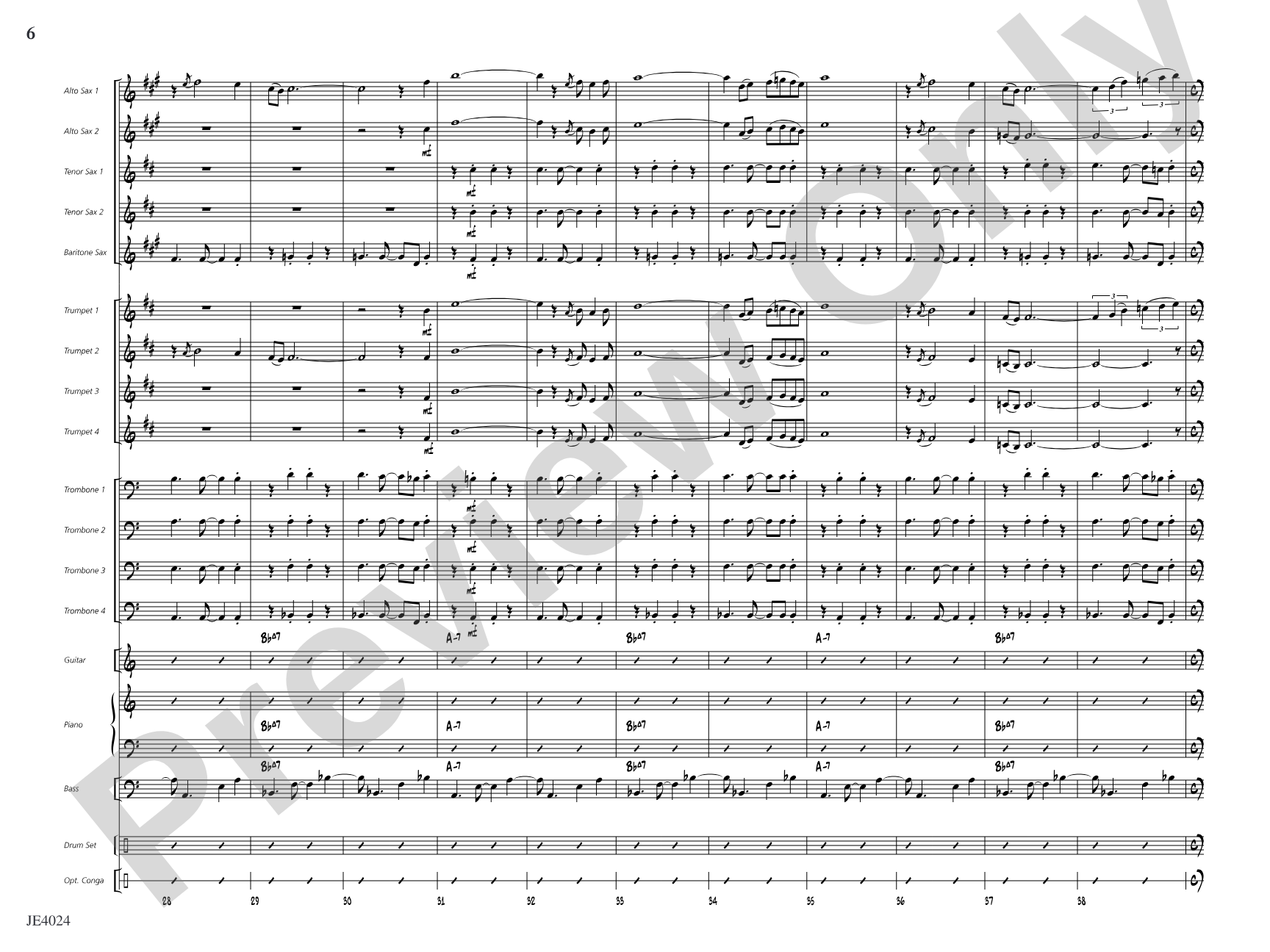 Suspension Bridge: Jazz Ensemble Conductor Score & Parts