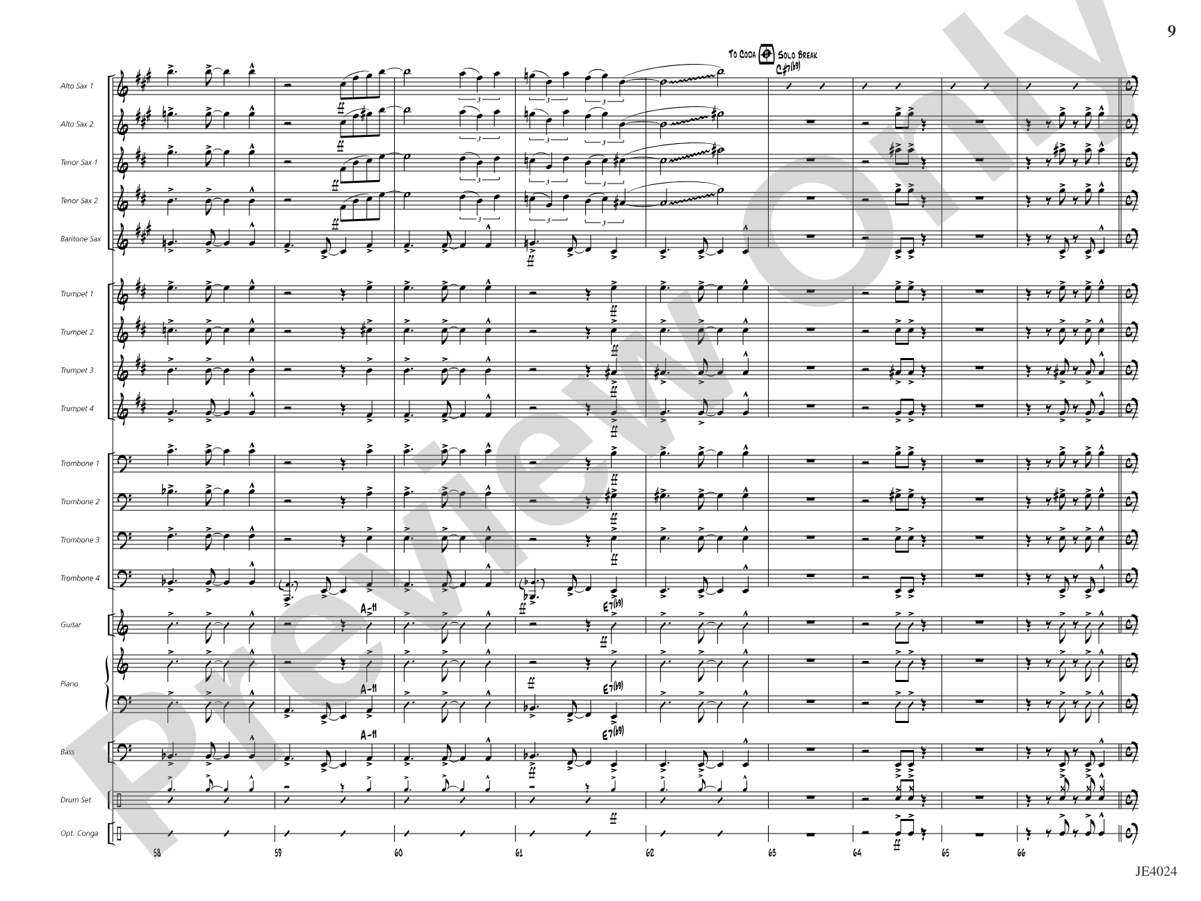 Suspension Bridge: Jazz Ensemble Conductor Score & Parts