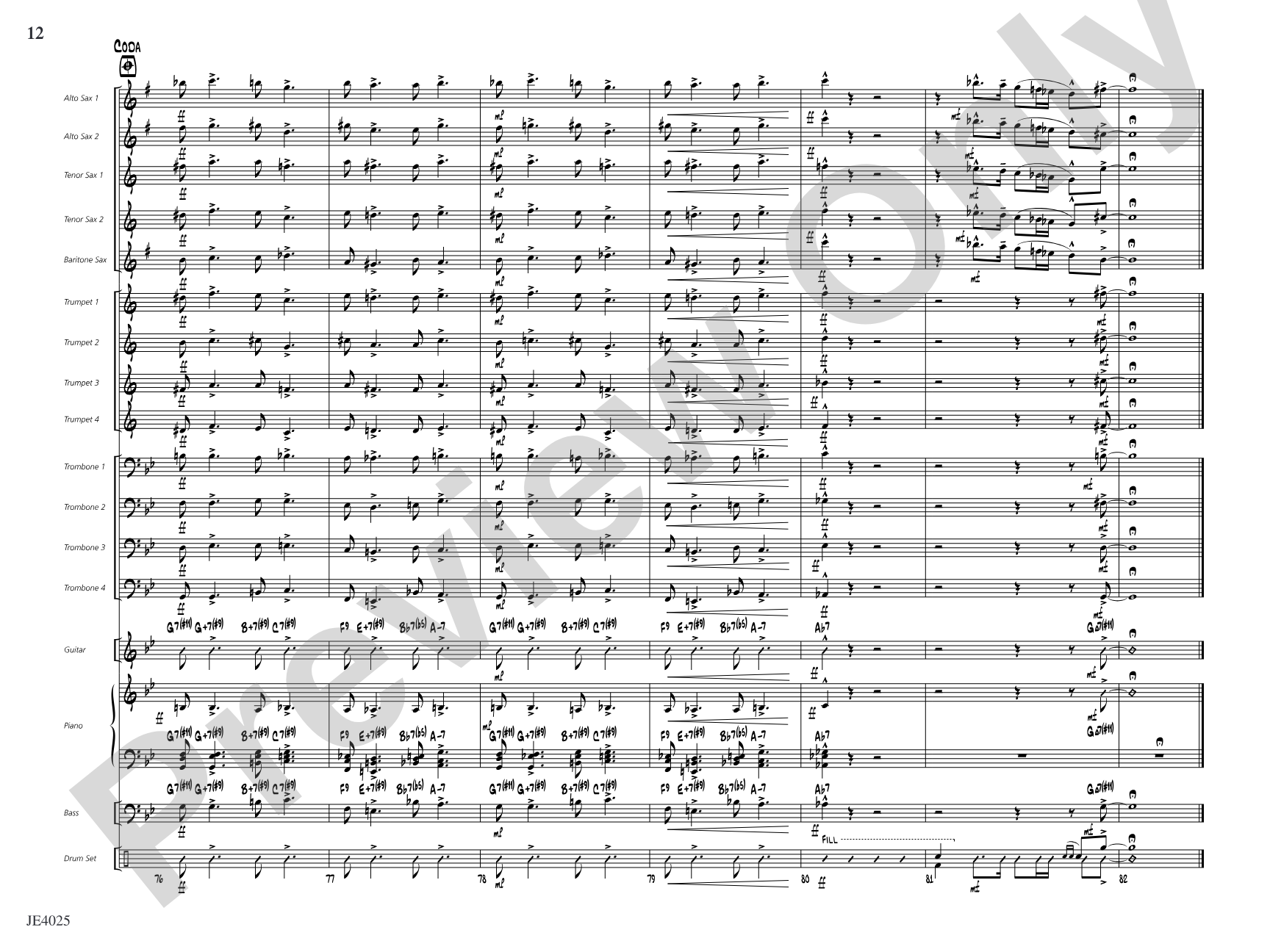 Central Shuffle: Jazz Ensemble Conductor Score & Parts