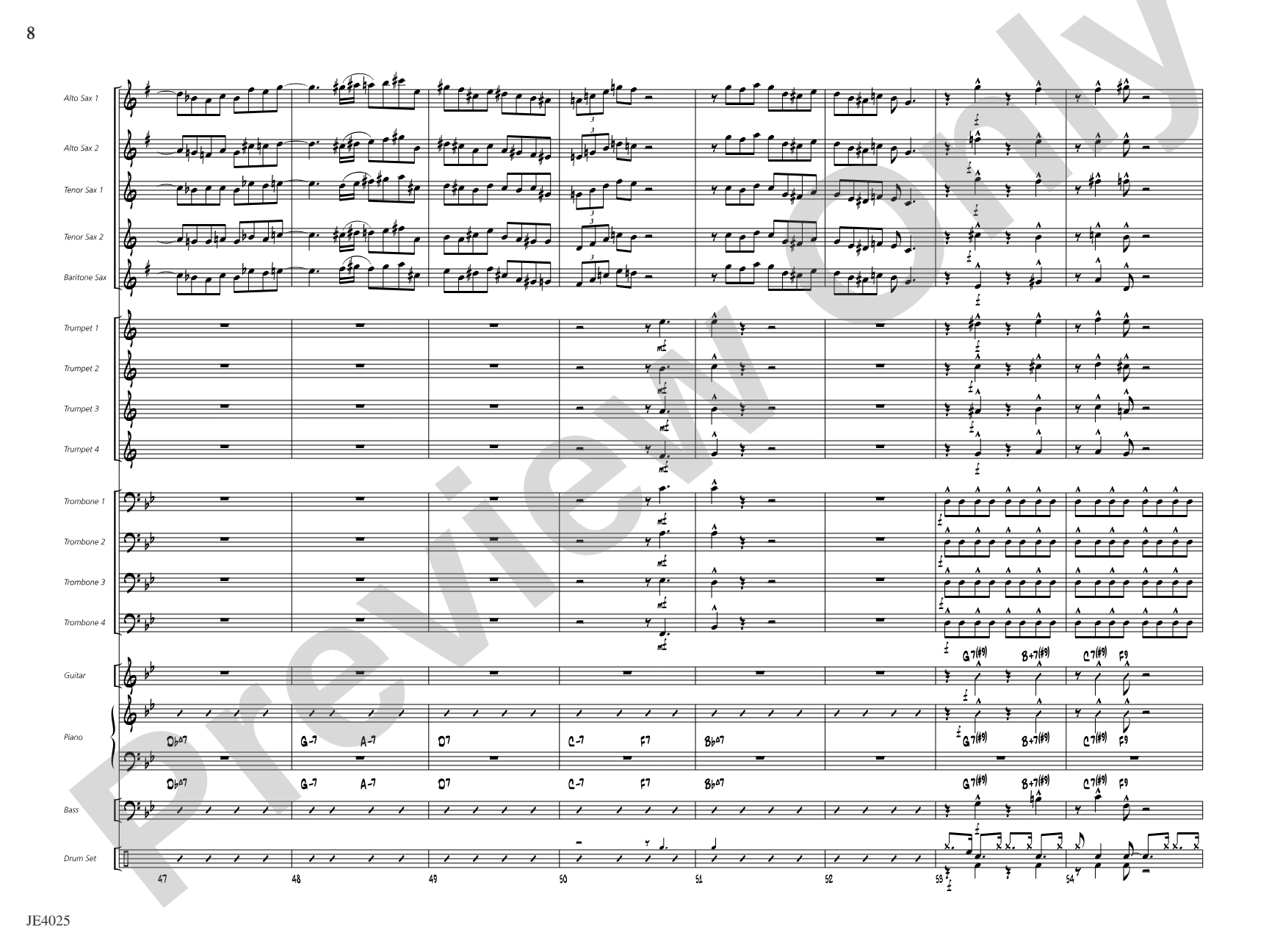 Central Shuffle: Jazz Ensemble Conductor Score & Parts