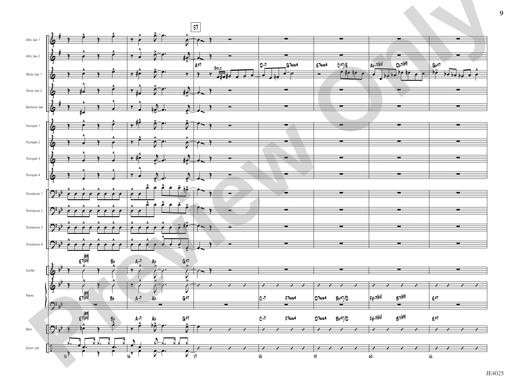 Central Shuffle: Jazz Ensemble Conductor Score & Parts