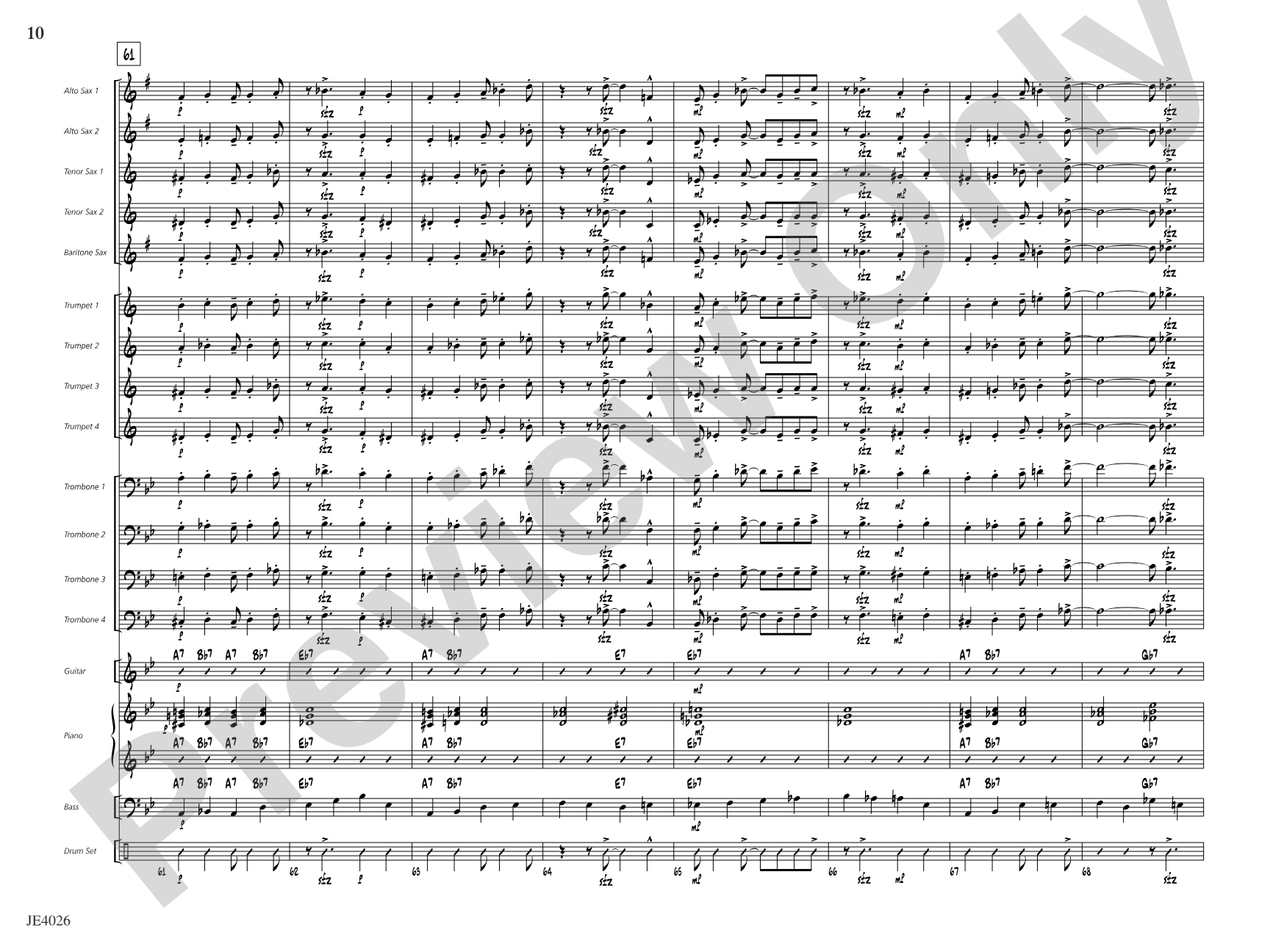 Blues & BBQ'D Ribs: Jazz Ensemble Conductor Score & Parts