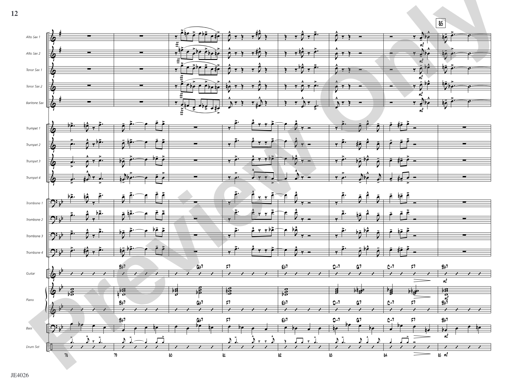 Blues & BBQ'D Ribs: Jazz Ensemble Conductor Score & Parts