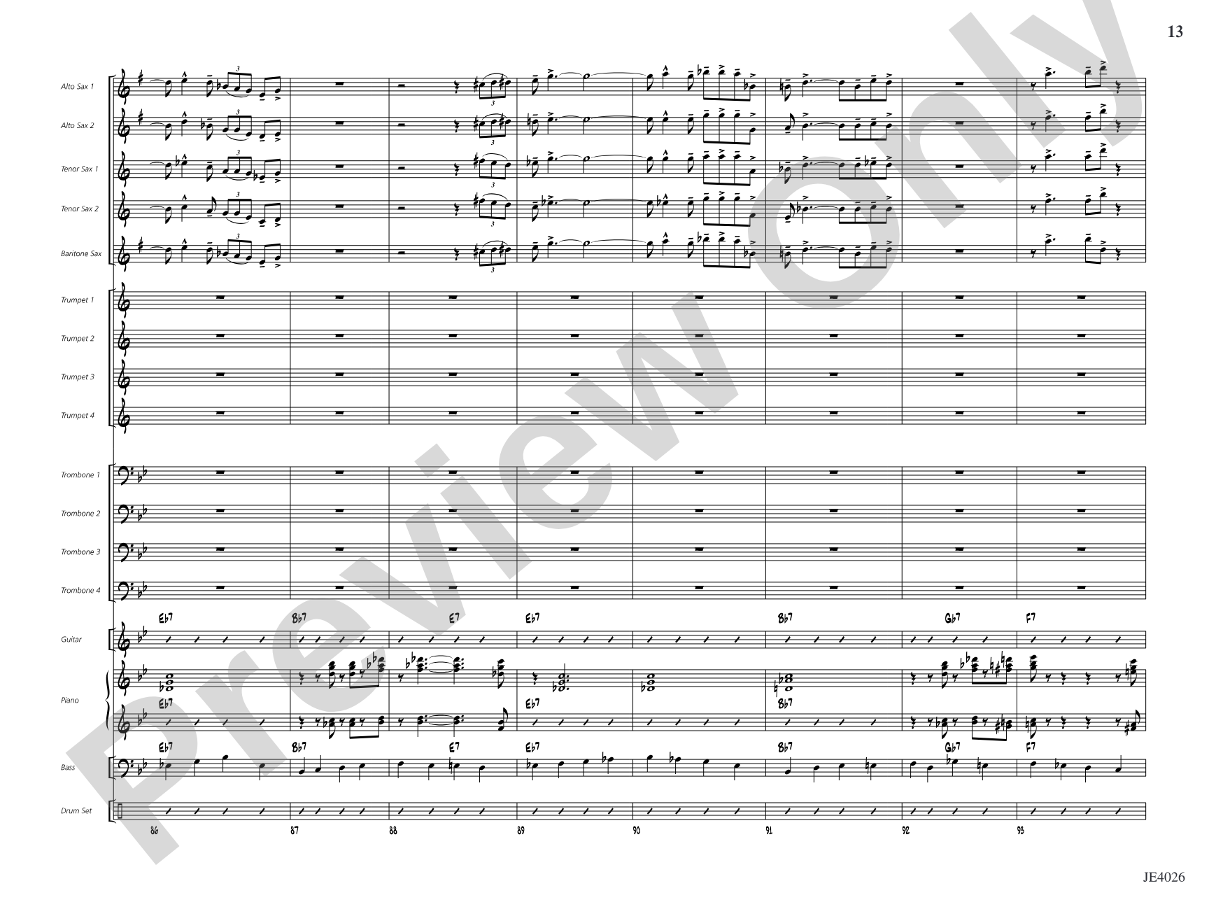 Blues & BBQ'D Ribs: Jazz Ensemble Conductor Score & Parts