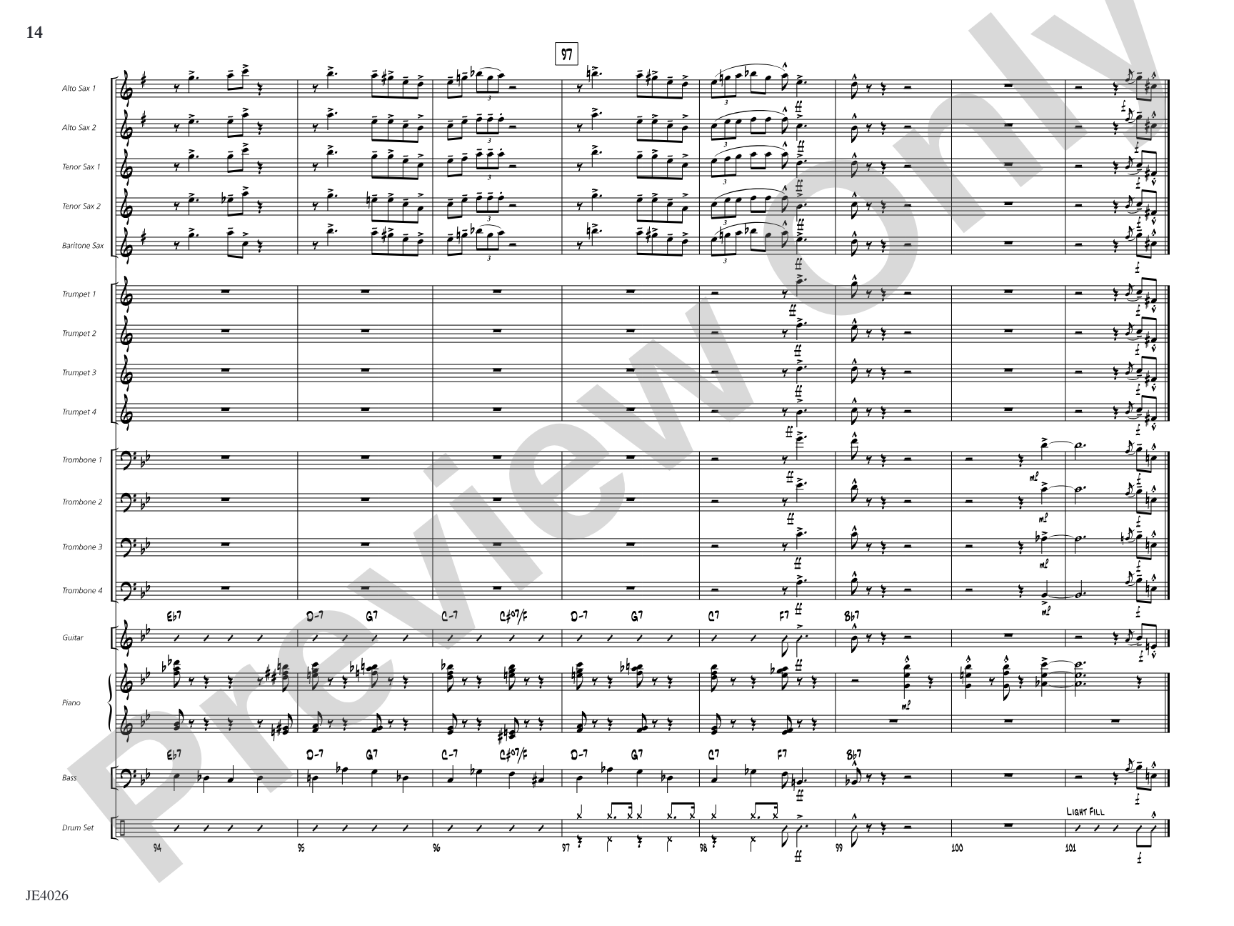 Blues & BBQ'D Ribs: Jazz Ensemble Conductor Score & Parts