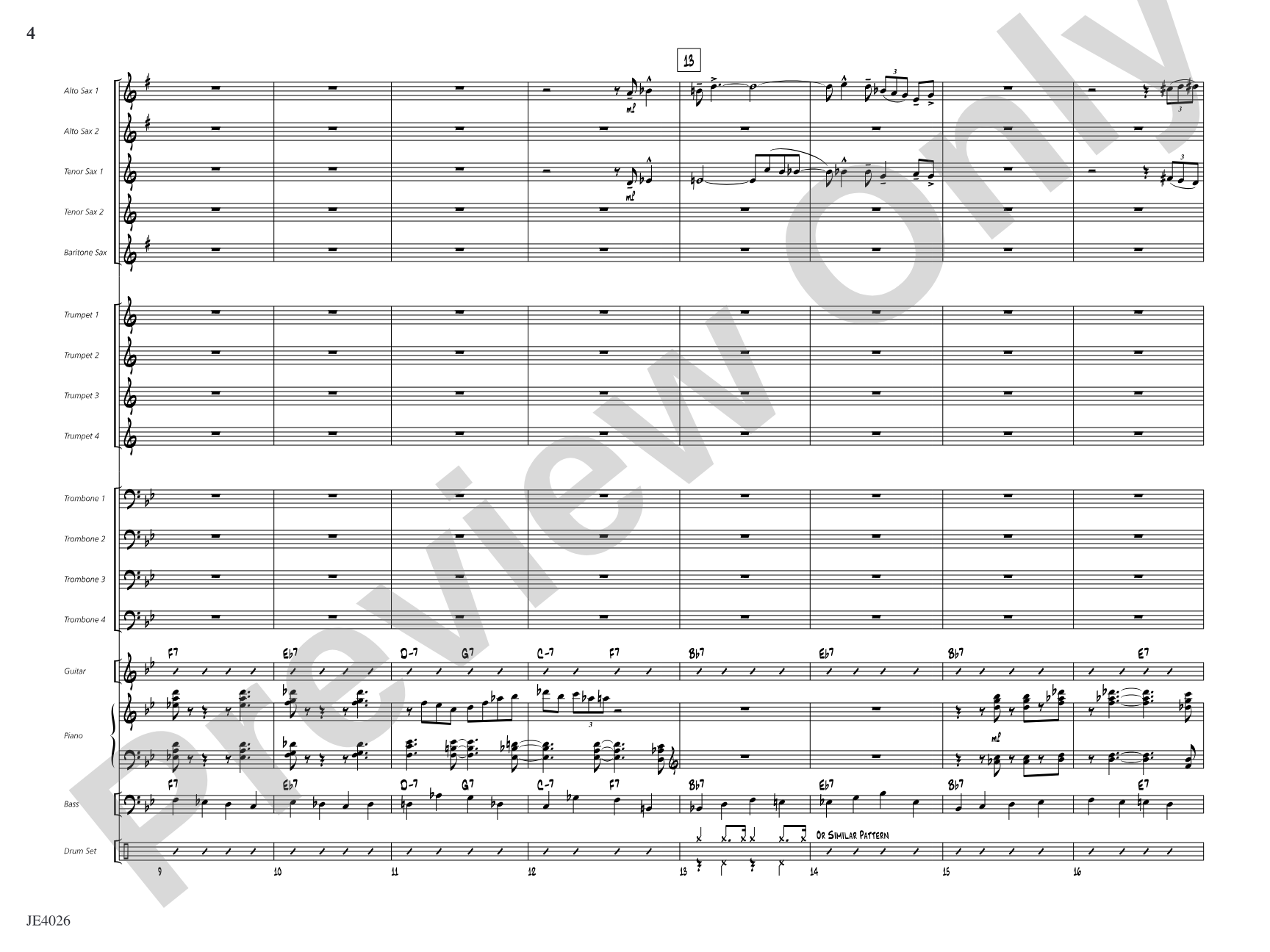 Blues & BBQ'D Ribs: Jazz Ensemble Conductor Score & Parts