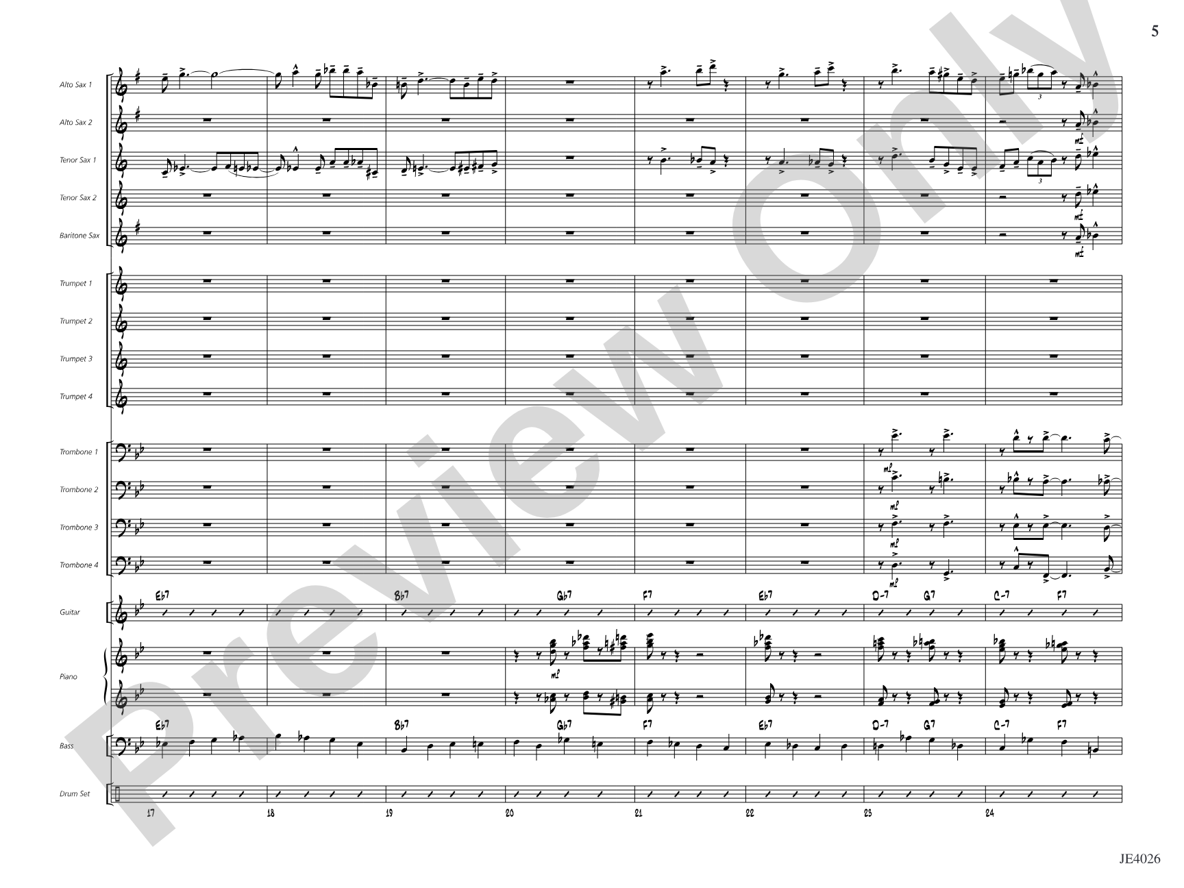 Blues & BBQ'D Ribs: Jazz Ensemble Conductor Score & Parts