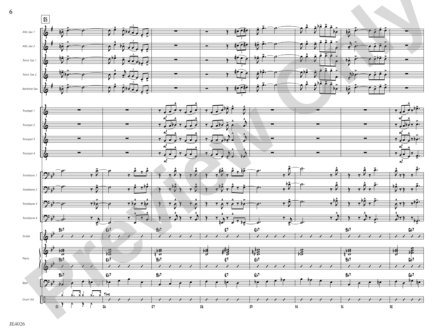Blues & BBQ'D Ribs: Jazz Ensemble Conductor Score & Parts