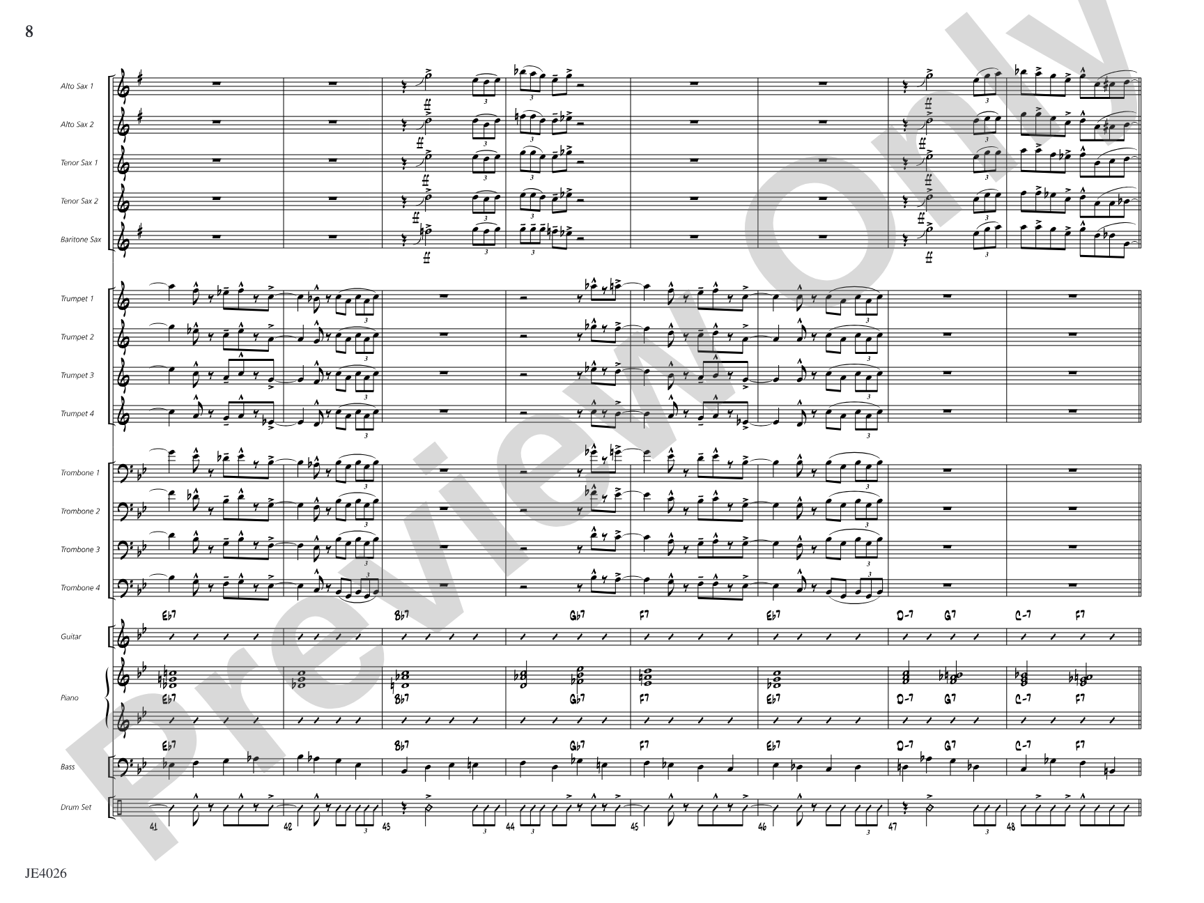 Blues & BBQ'D Ribs: Jazz Ensemble Conductor Score & Parts