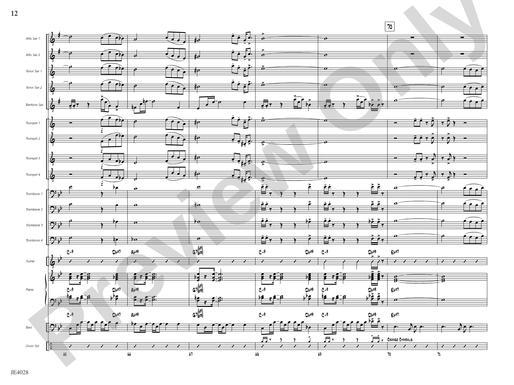 Cuaba: Jazz Ensemble Conductor Score & Parts