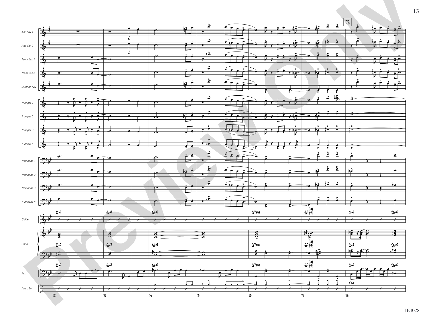 Cuaba: Jazz Ensemble Conductor Score & Parts