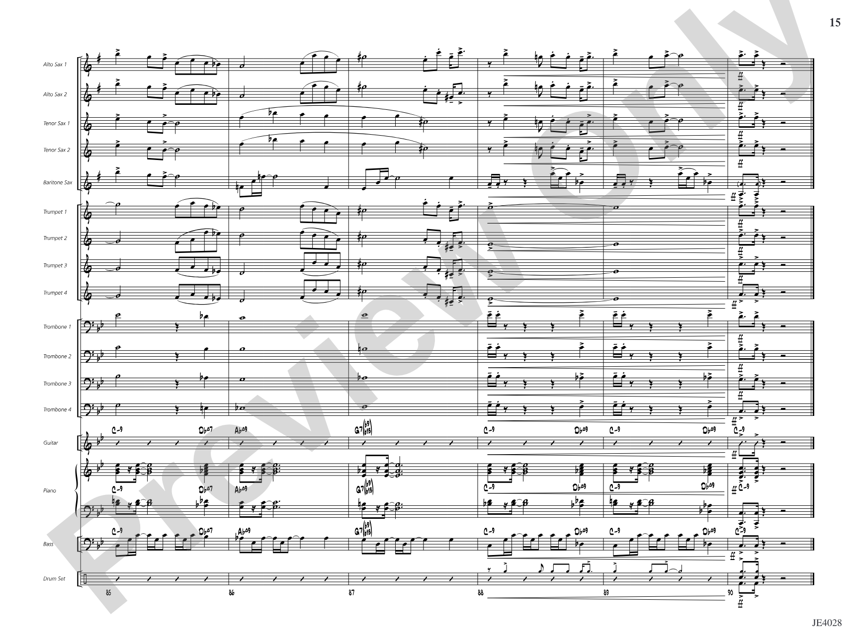 Cuaba: Jazz Ensemble Conductor Score & Parts