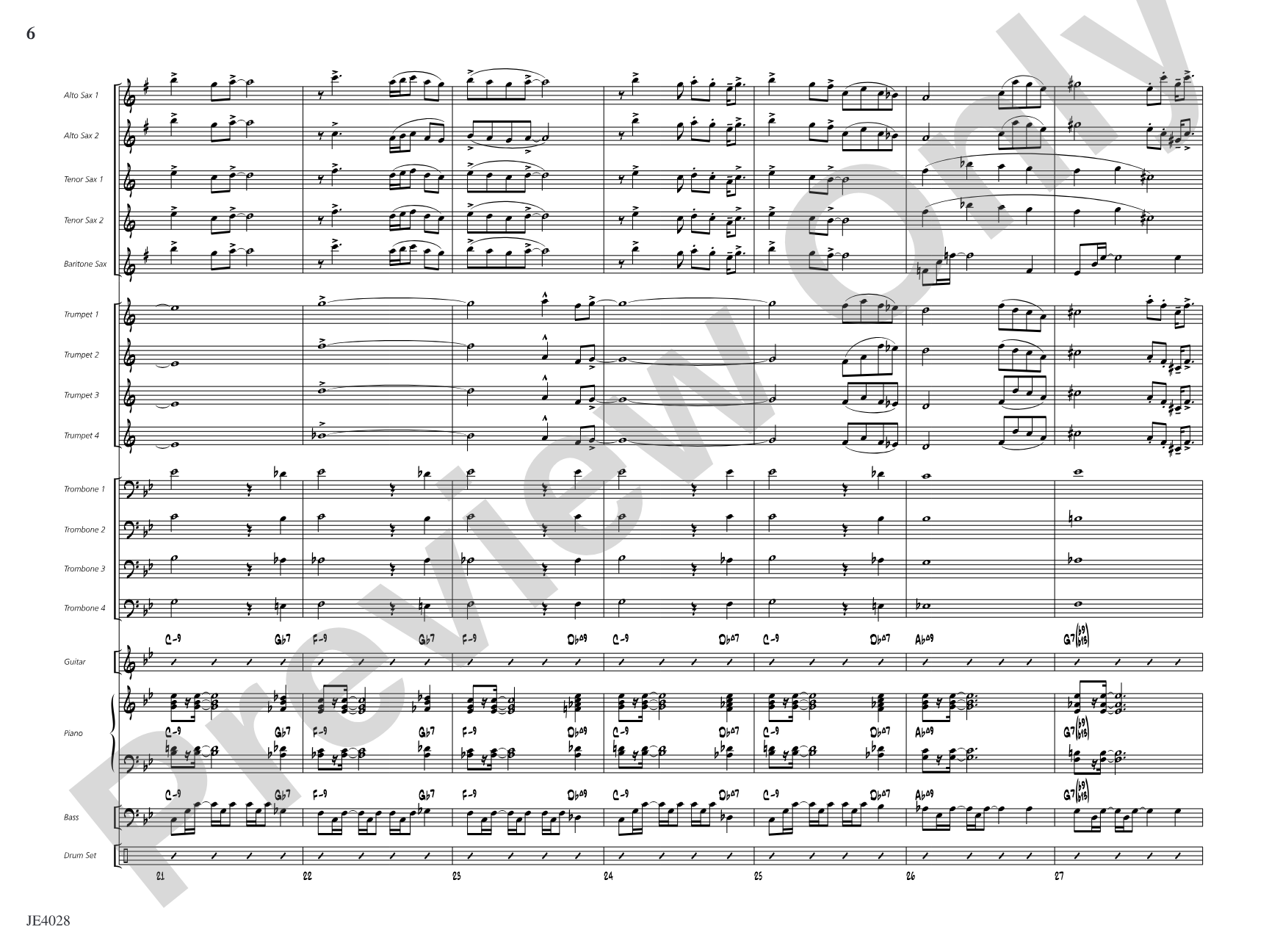 Cuaba: Jazz Ensemble Conductor Score & Parts