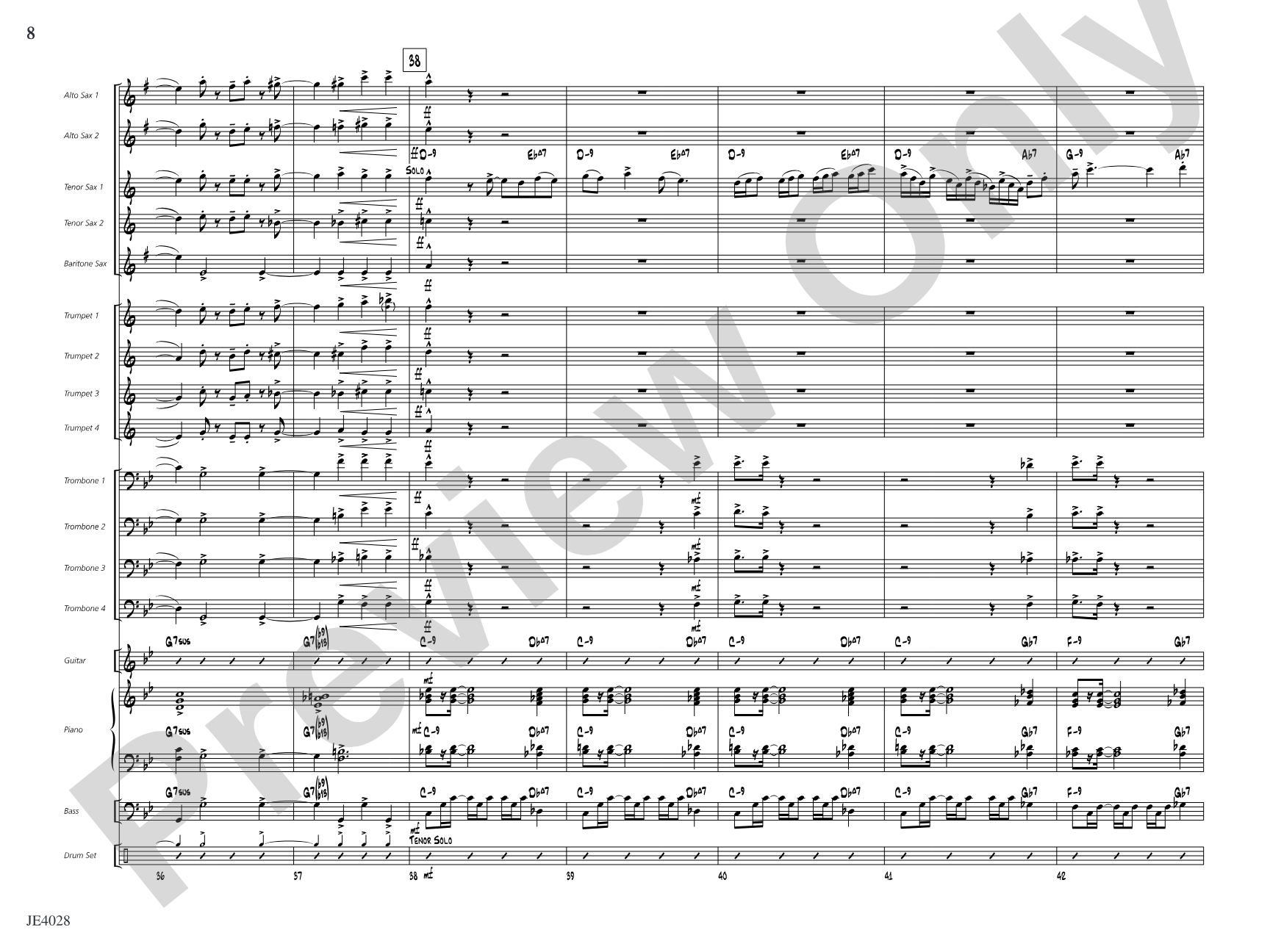 Cuaba: Jazz Ensemble Conductor Score & Parts