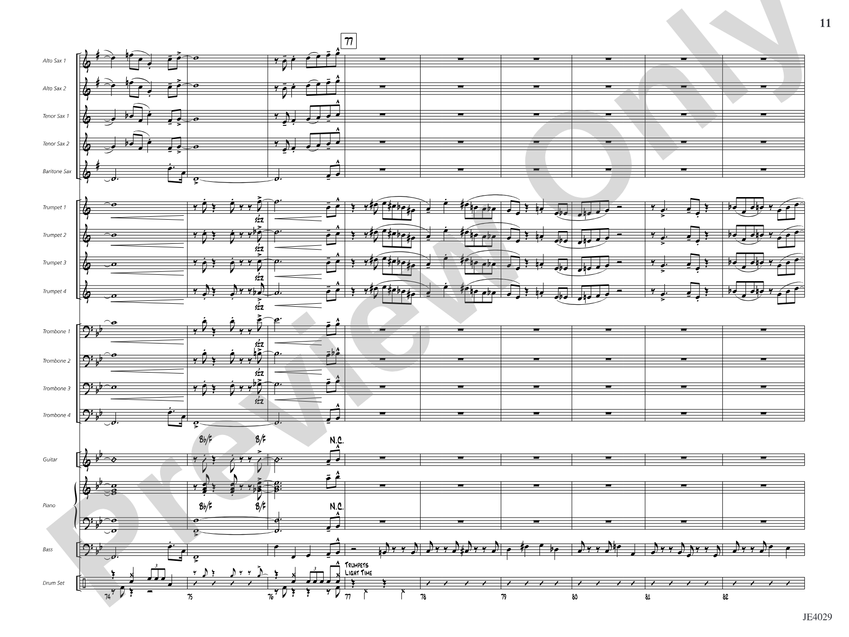 Fat City Swing: Jazz Ensemble Conductor Score & Parts