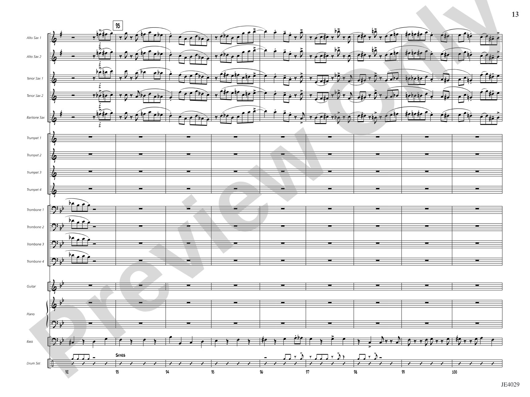 Fat City Swing: Jazz Ensemble Conductor Score & Parts