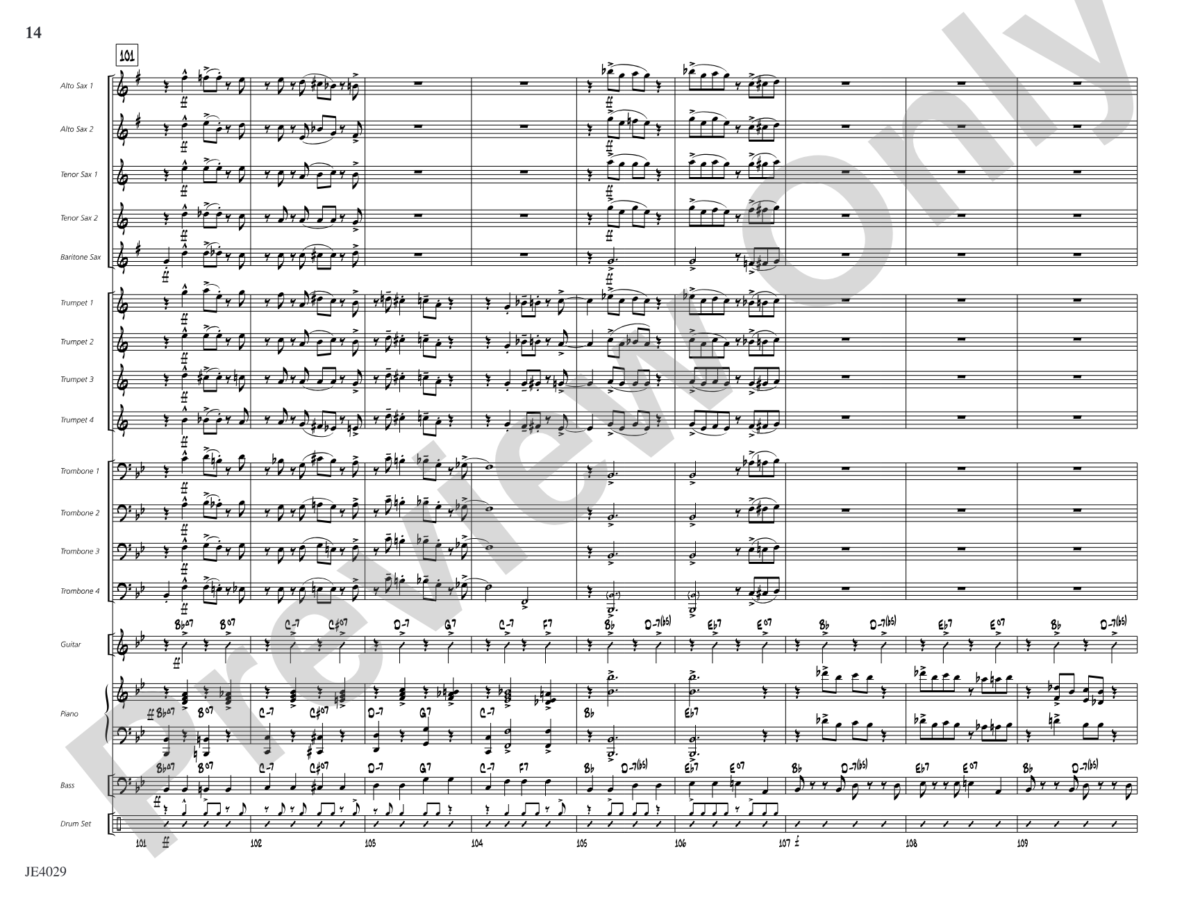 Fat City Swing: Jazz Ensemble Conductor Score & Parts