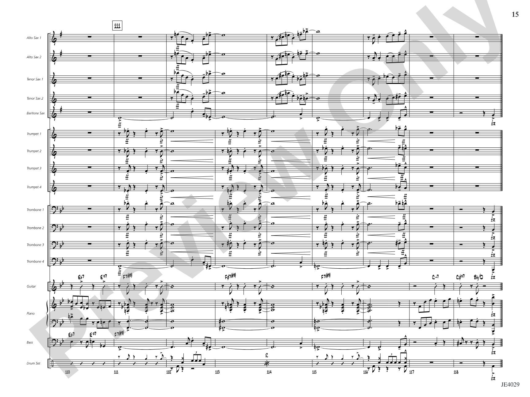 Fat City Swing: Jazz Ensemble Conductor Score & Parts