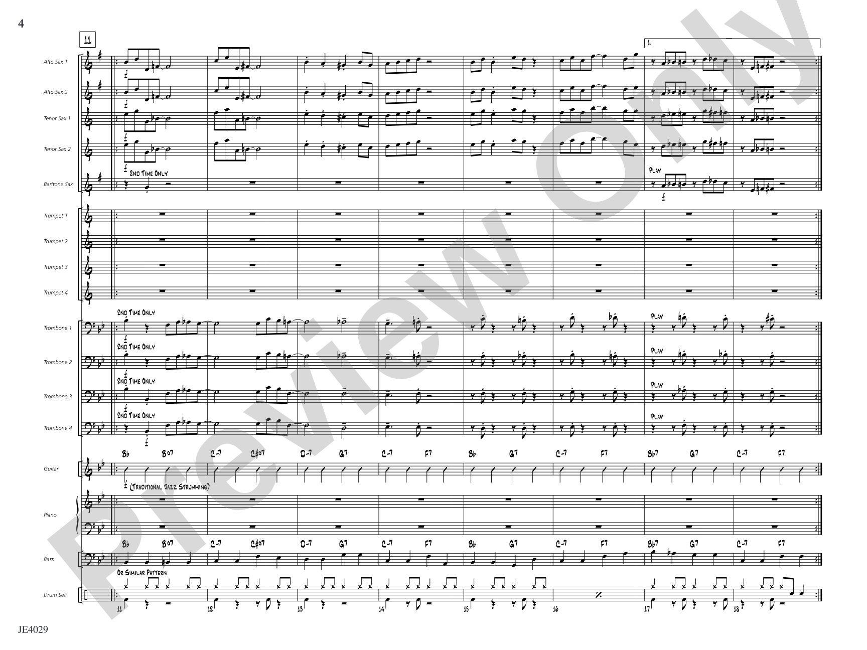 Fat City Swing: Jazz Ensemble Conductor Score & Parts