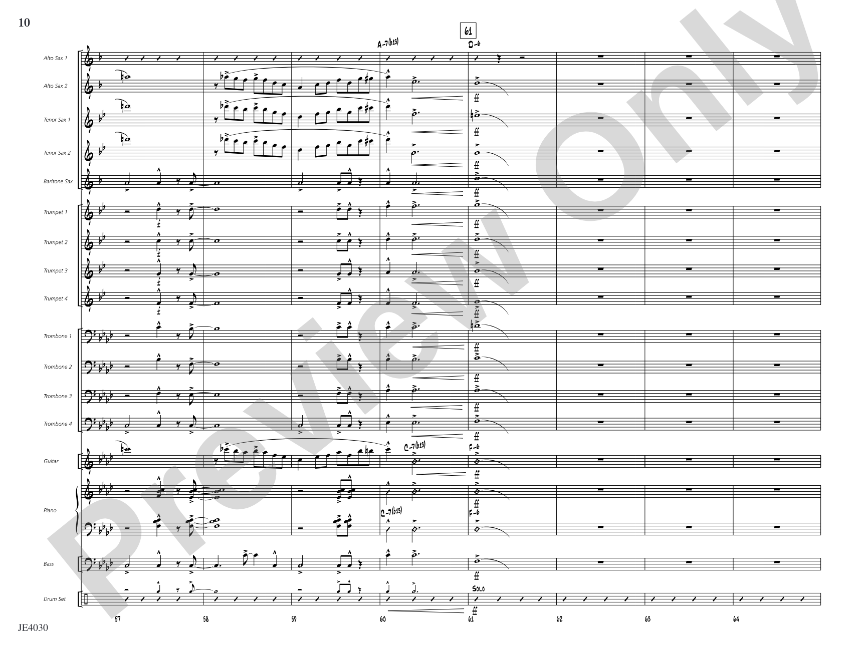 A Minor Interruption: Jazz Ensemble Conductor Score & Parts