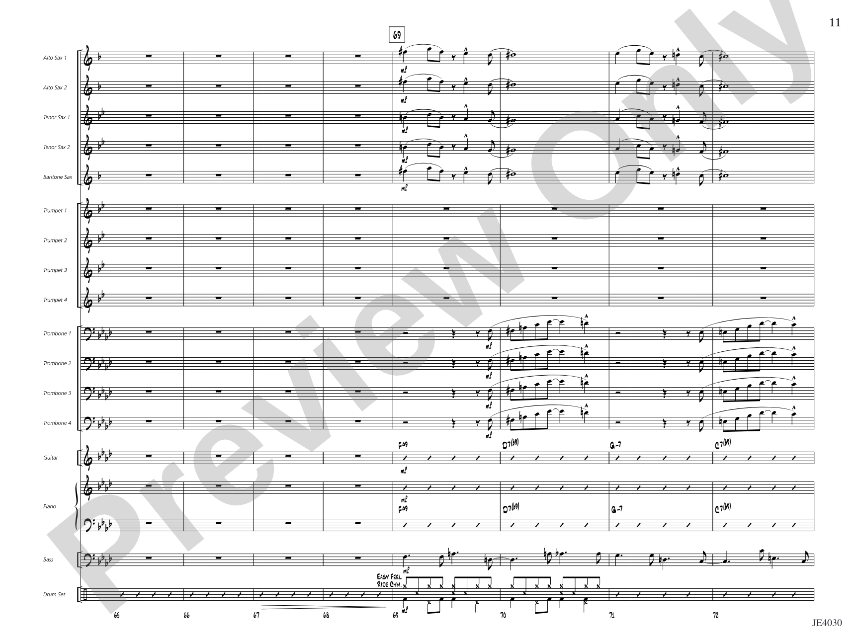 A Minor Interruption: Jazz Ensemble Conductor Score & Parts