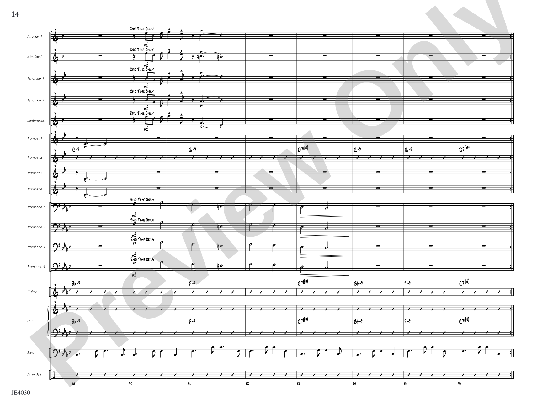 A Minor Interruption: Jazz Ensemble Conductor Score & Parts