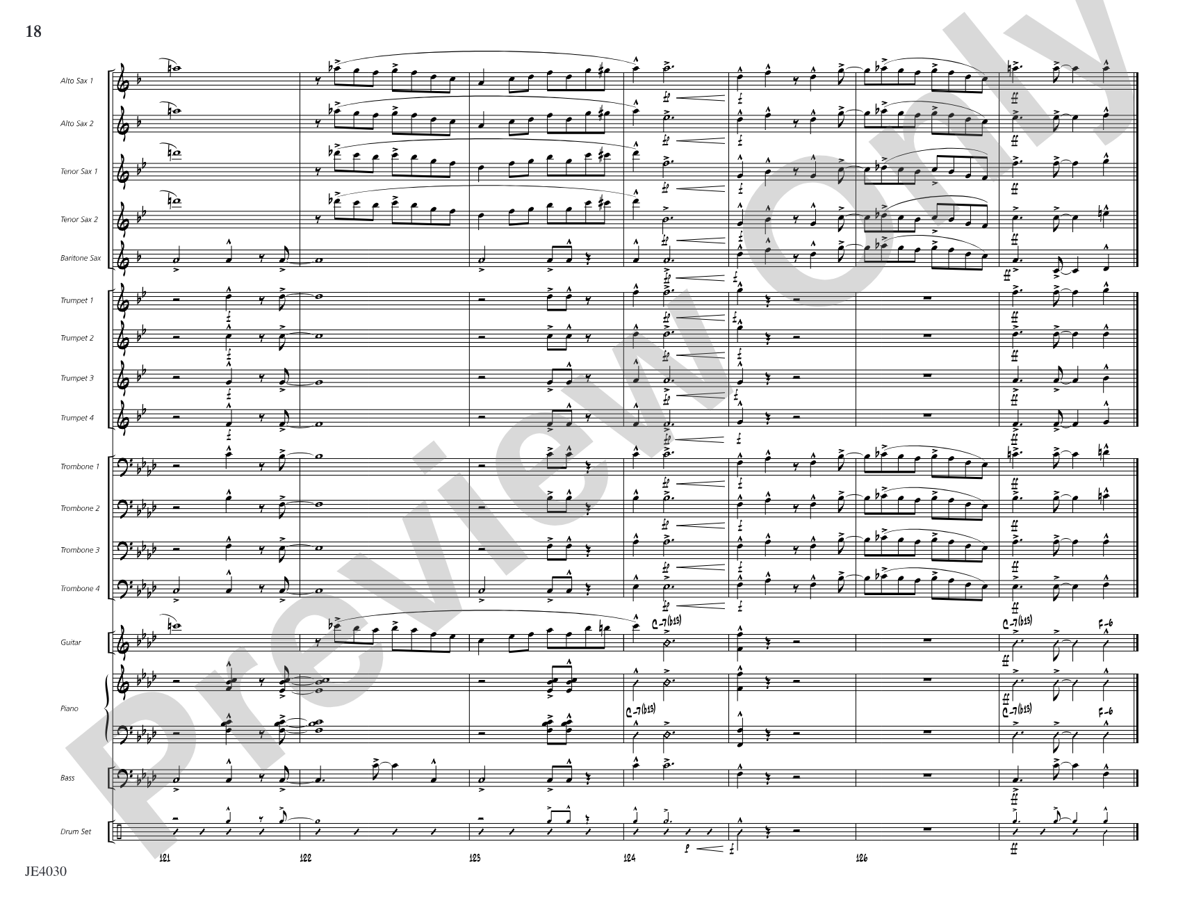 A Minor Interruption: Jazz Ensemble Conductor Score & Parts