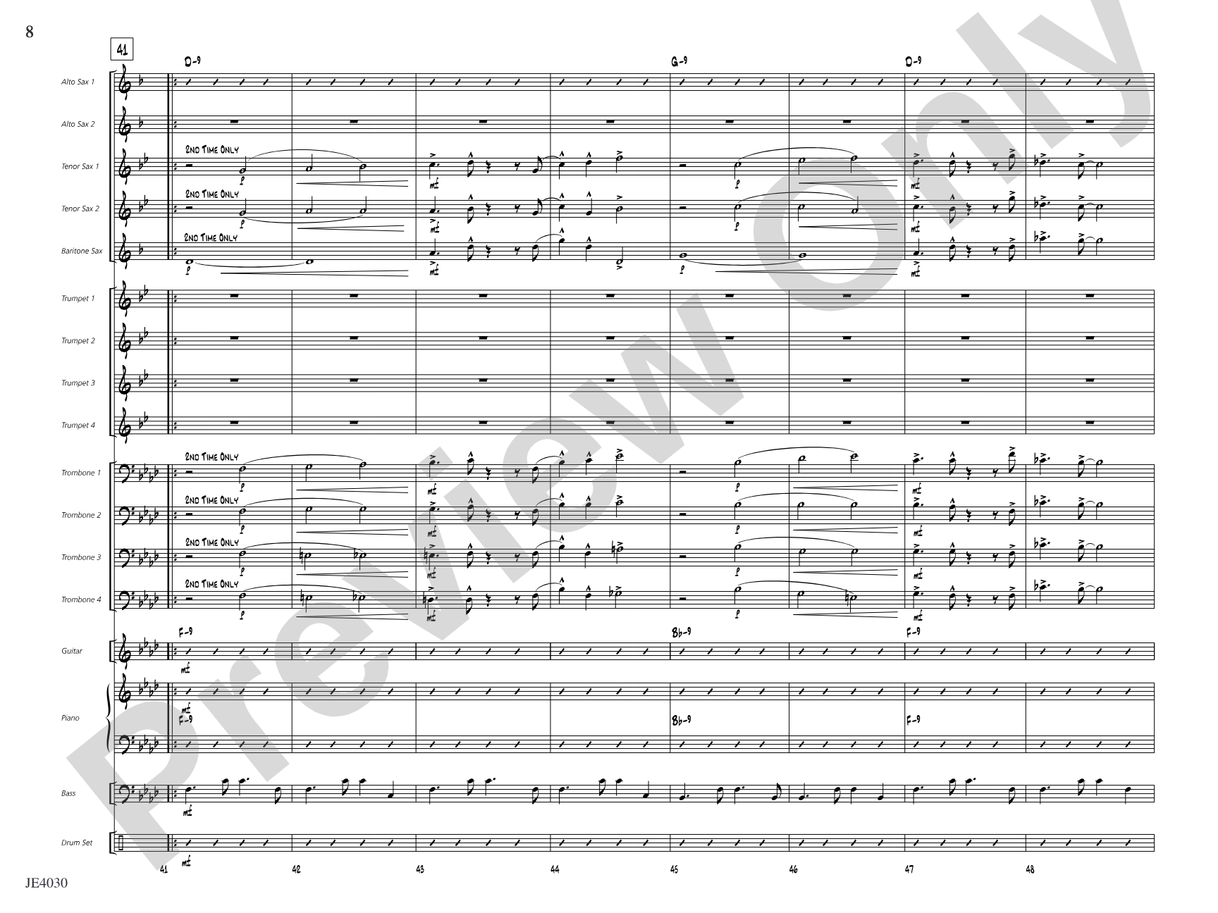 A Minor Interruption: Jazz Ensemble Conductor Score & Parts