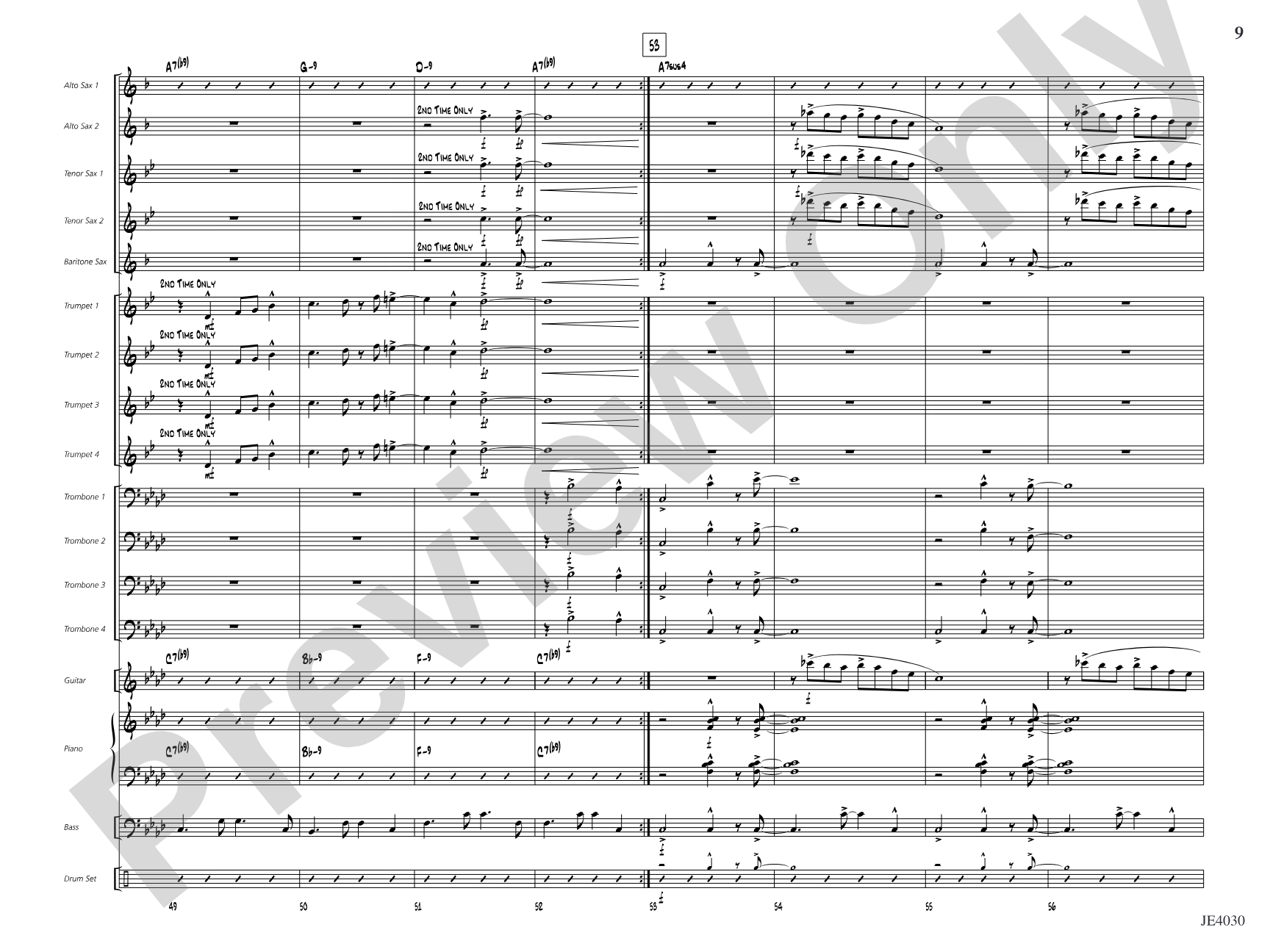 A Minor Interruption: Jazz Ensemble Conductor Score & Parts