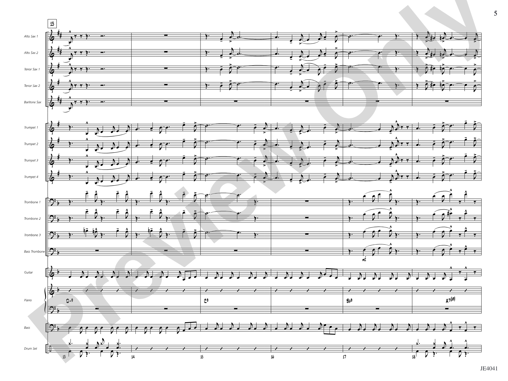 Sho' Nuff Sure-fire Shuffle: Jazz Ensemble Conductor Score & Parts