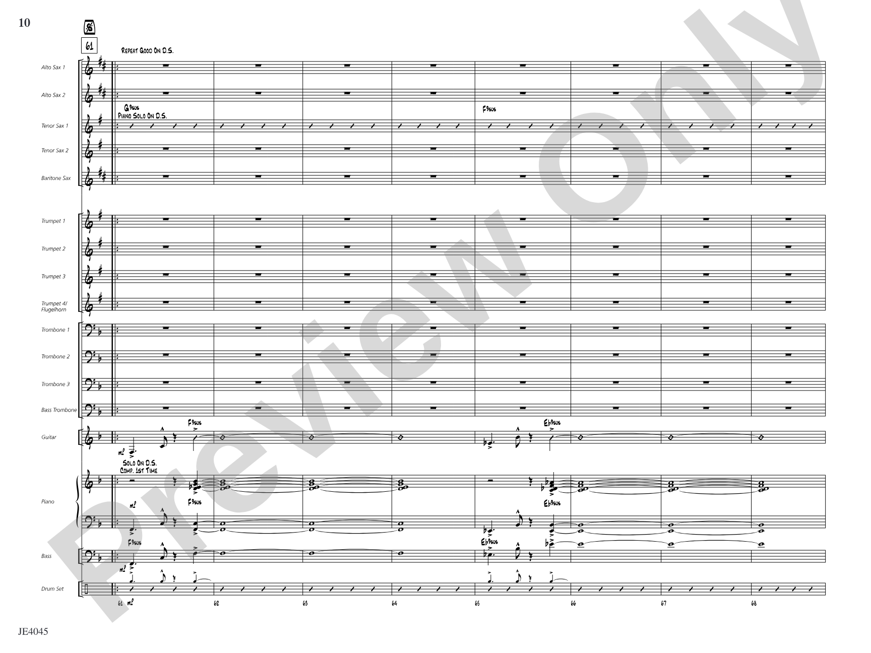Luck of the Irish: Jazz Ensemble Conductor Score & Parts