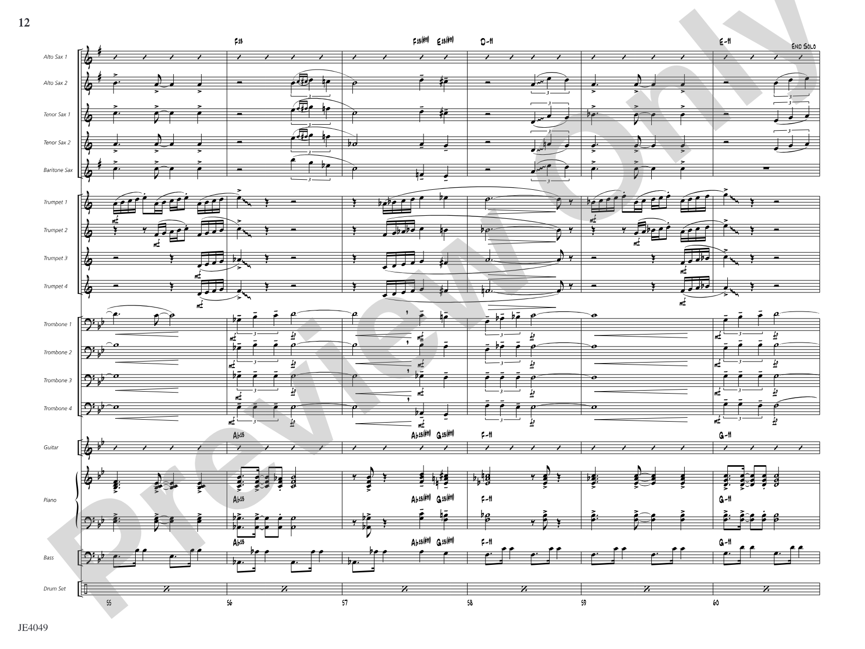 After You've Gone: Jazz Ensemble Conductor Score & Parts
