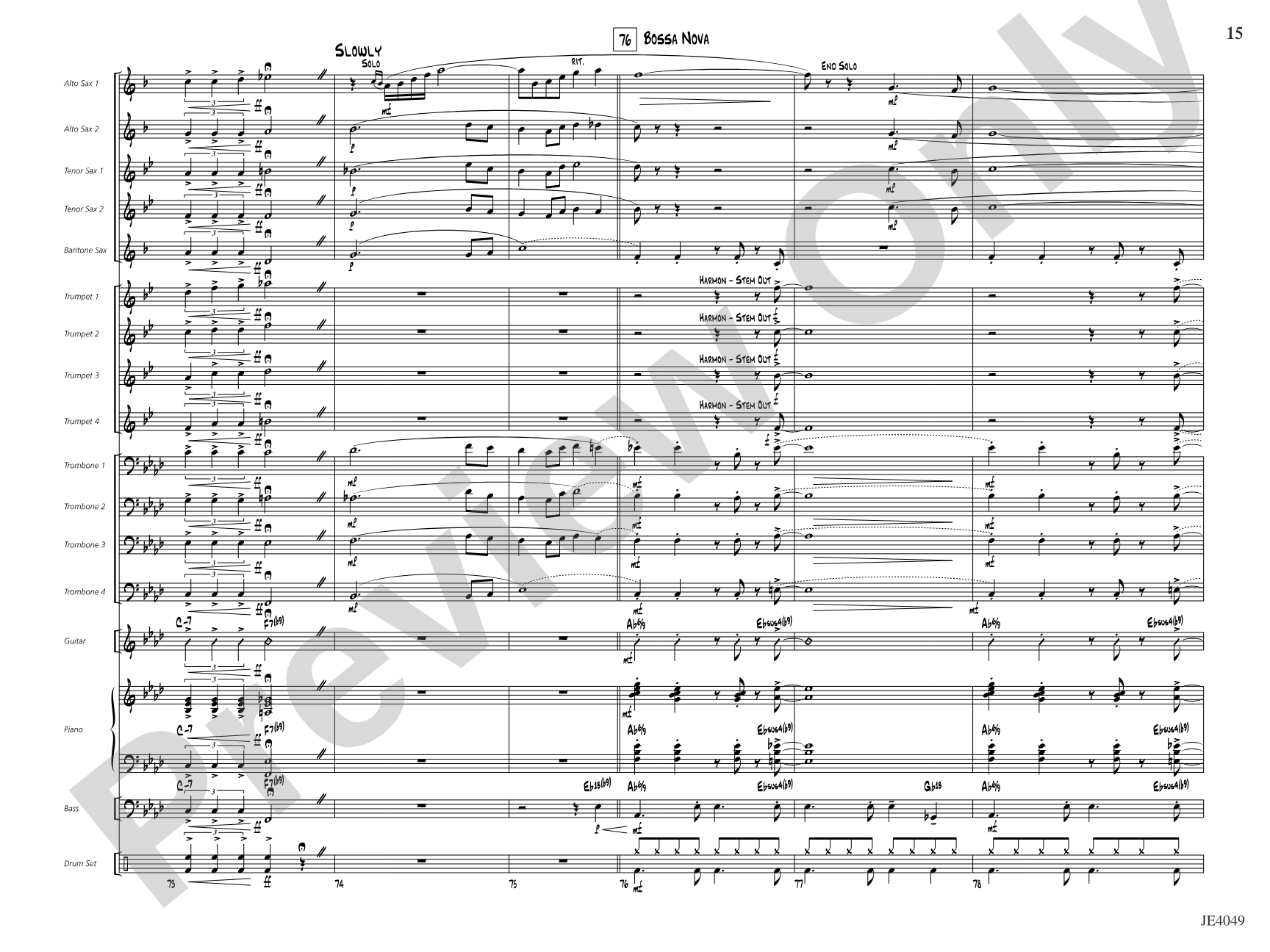 After You've Gone: Jazz Ensemble Conductor Score & Parts