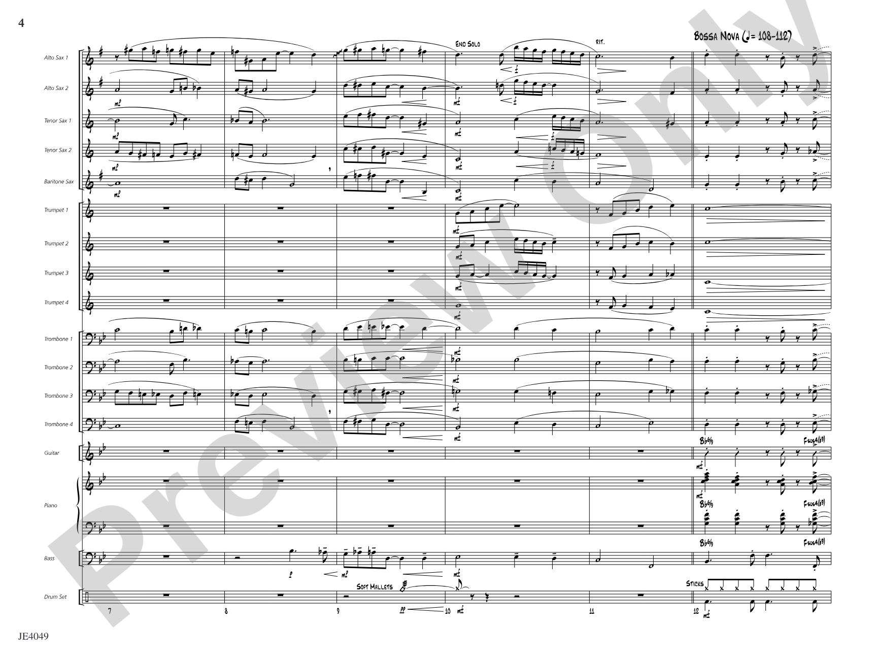 After You've Gone: Jazz Ensemble Conductor Score & Parts