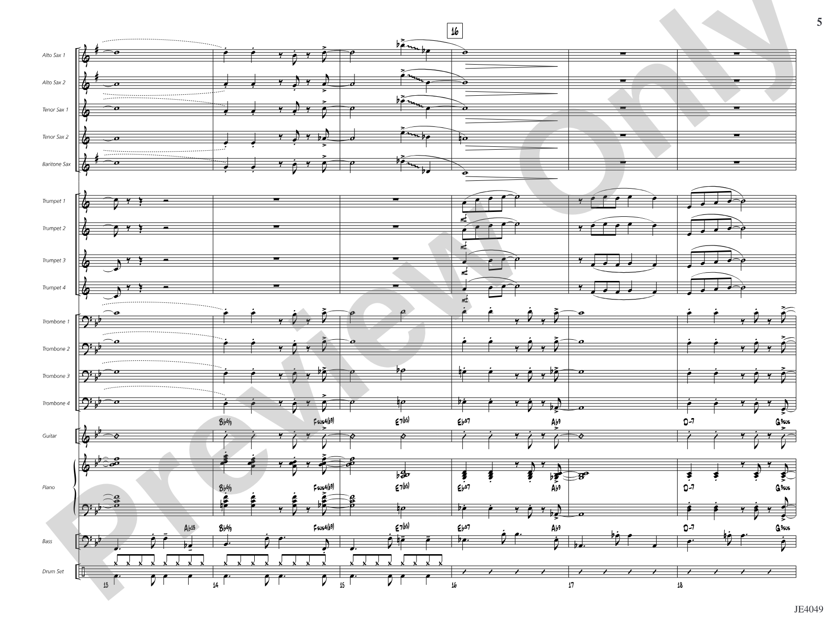 After You've Gone: Jazz Ensemble Conductor Score & Parts