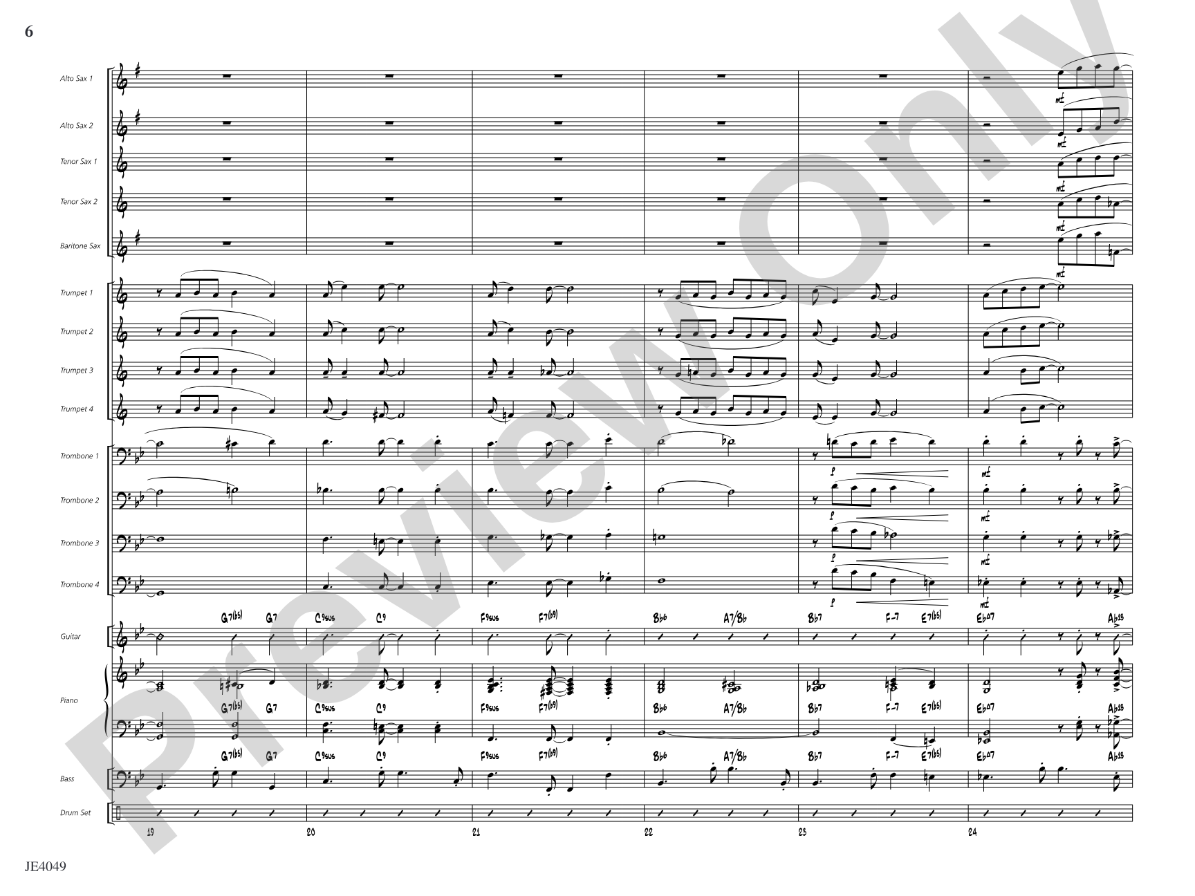 After You've Gone: Jazz Ensemble Conductor Score & Parts