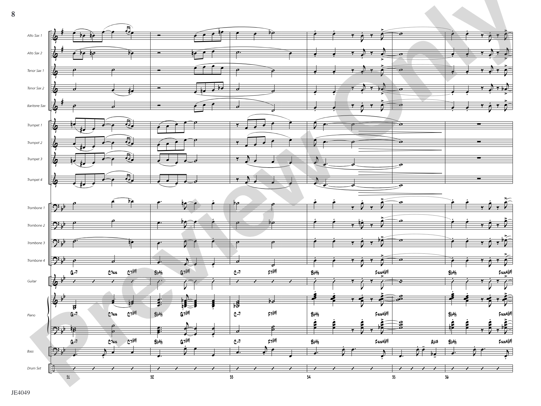 After You've Gone: Jazz Ensemble Conductor Score & Parts