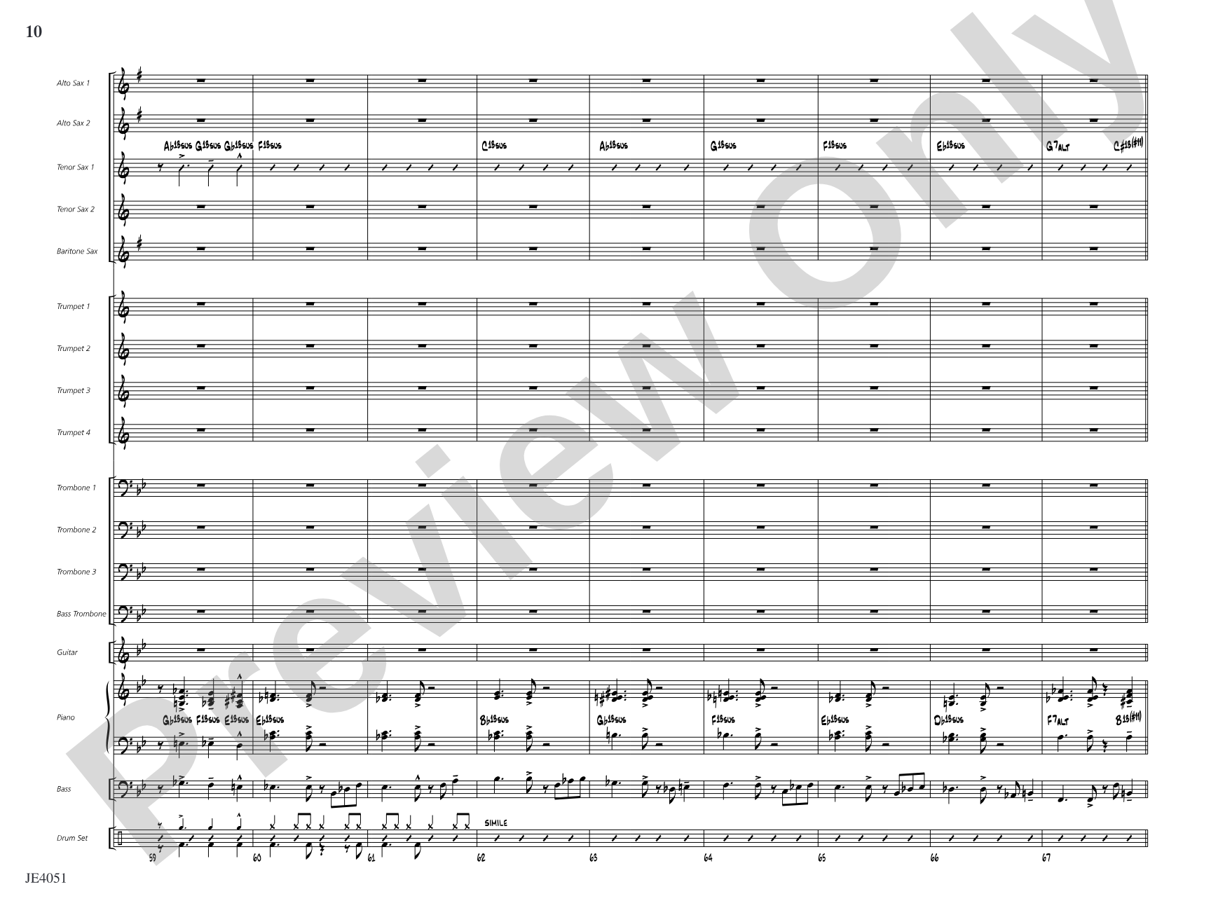 Can't Go Wrong: Jazz Ensemble Conductor Score & Parts